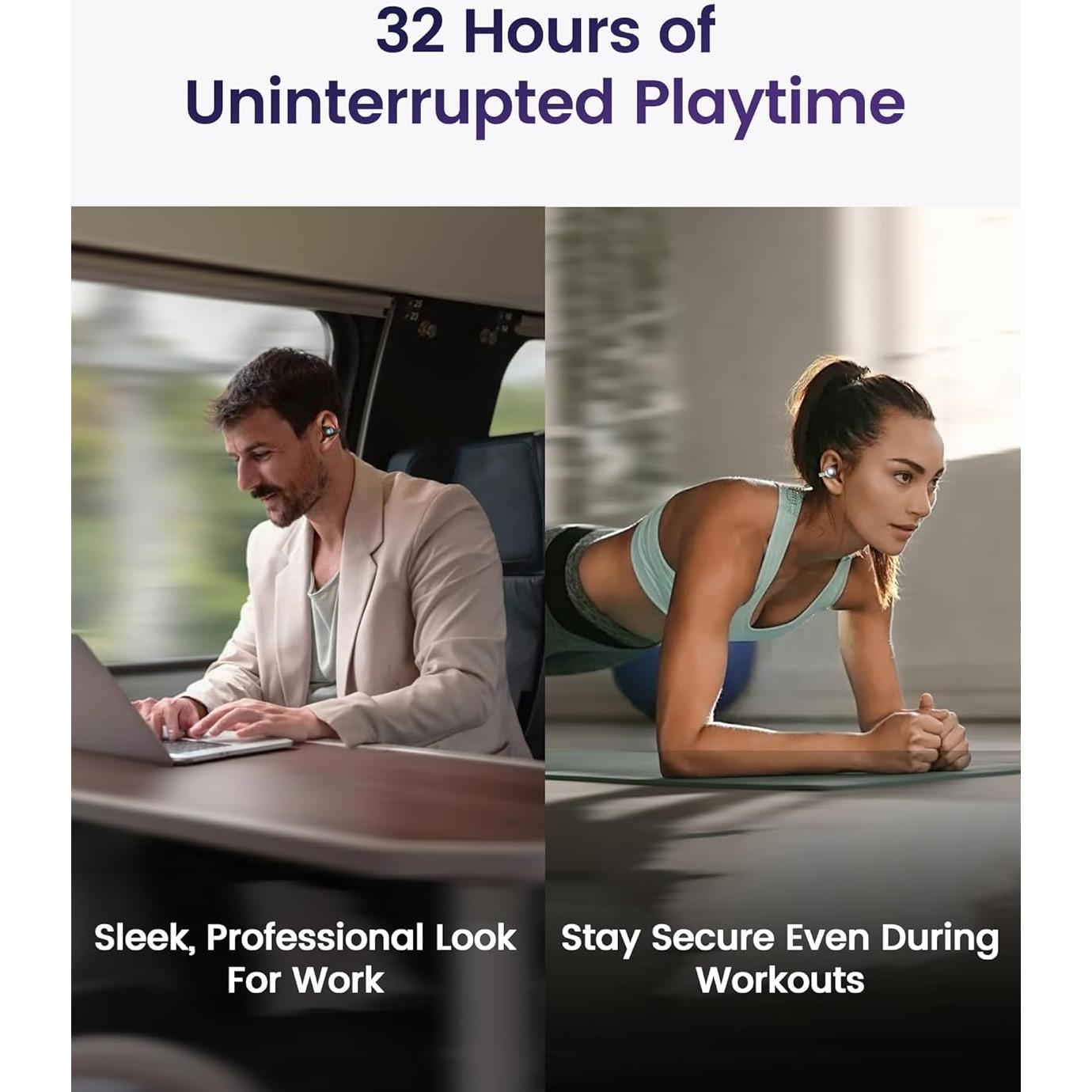 Auriculares Inalámbricos Bluetooth Mojawa StarClip, Sonido 4D, IP54