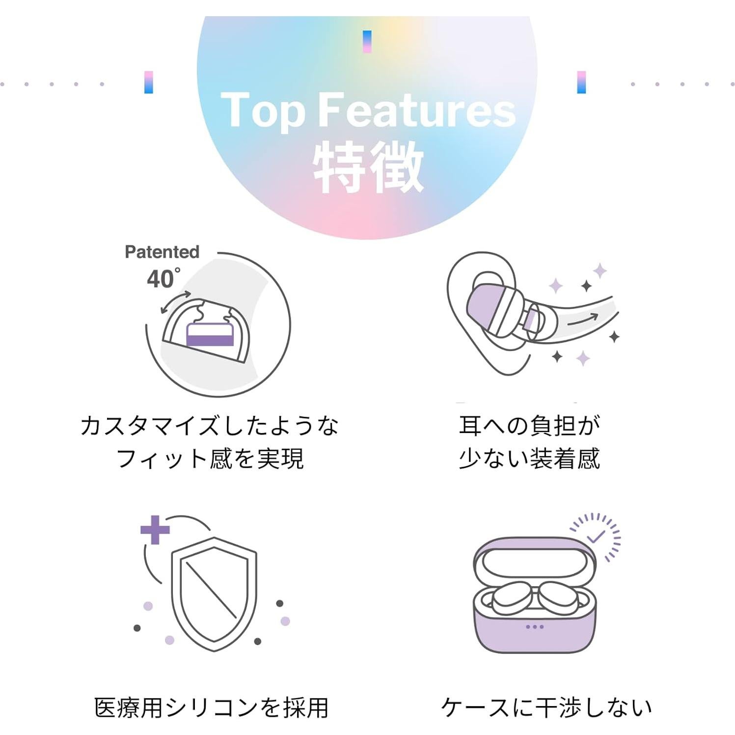 Puntas de oído SpinFit CP1025-M/S de silicona médica 4-5.5mm