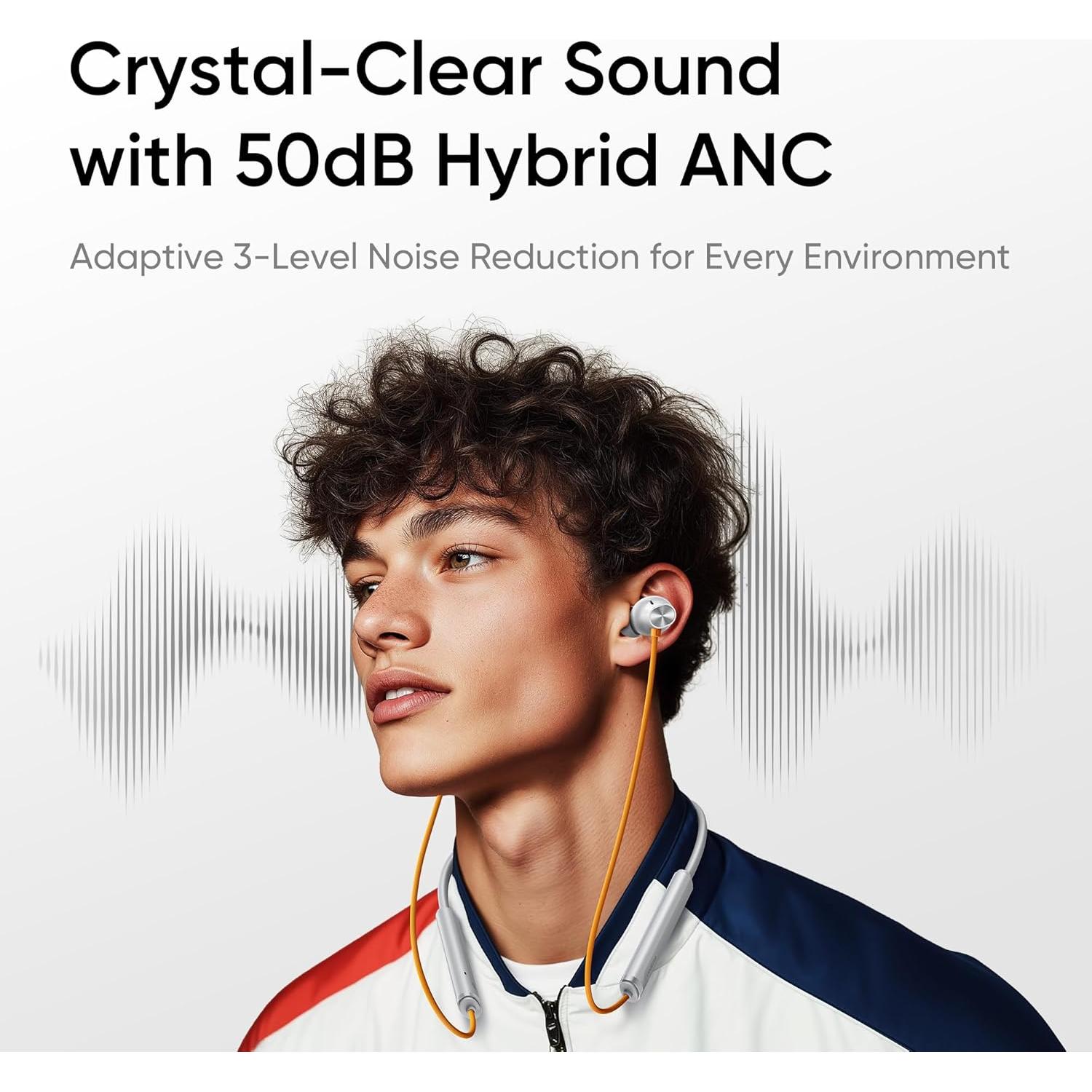 Auriculares Bluetooth realme Buds Wireless 5 ANC - Negro, 50dB