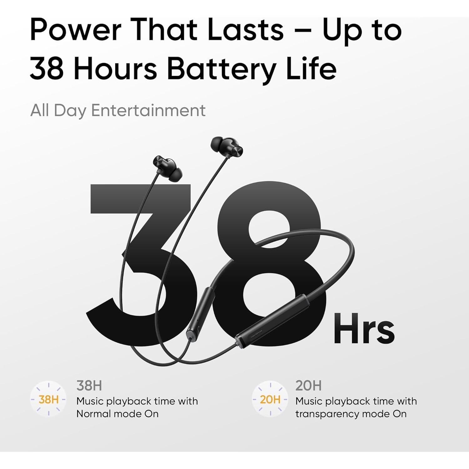 Auriculares Bluetooth realme Buds Wireless 5 ANC - Negro, 50dB