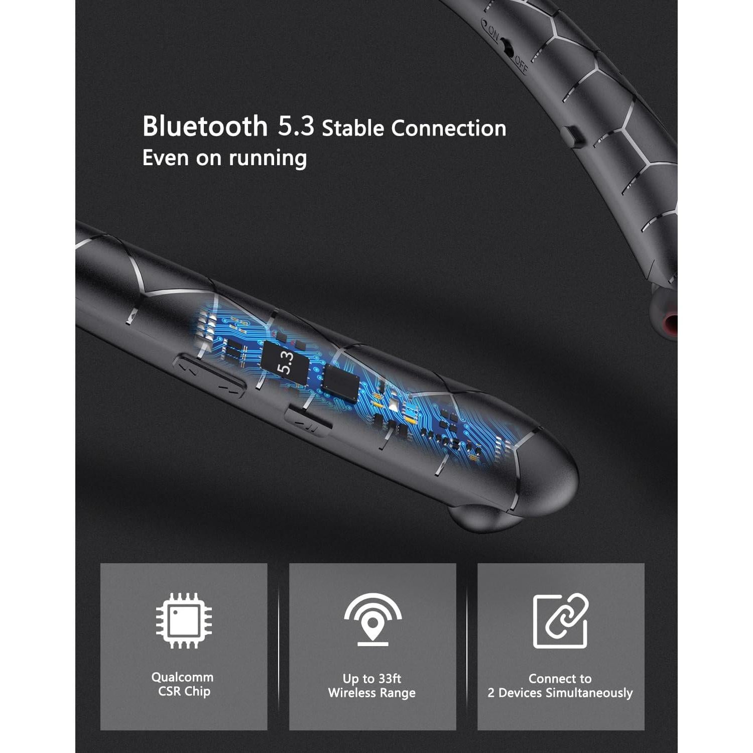 Auriculares Bluetooth Finpola HX831 Diadema Retráctil CVC 8.0