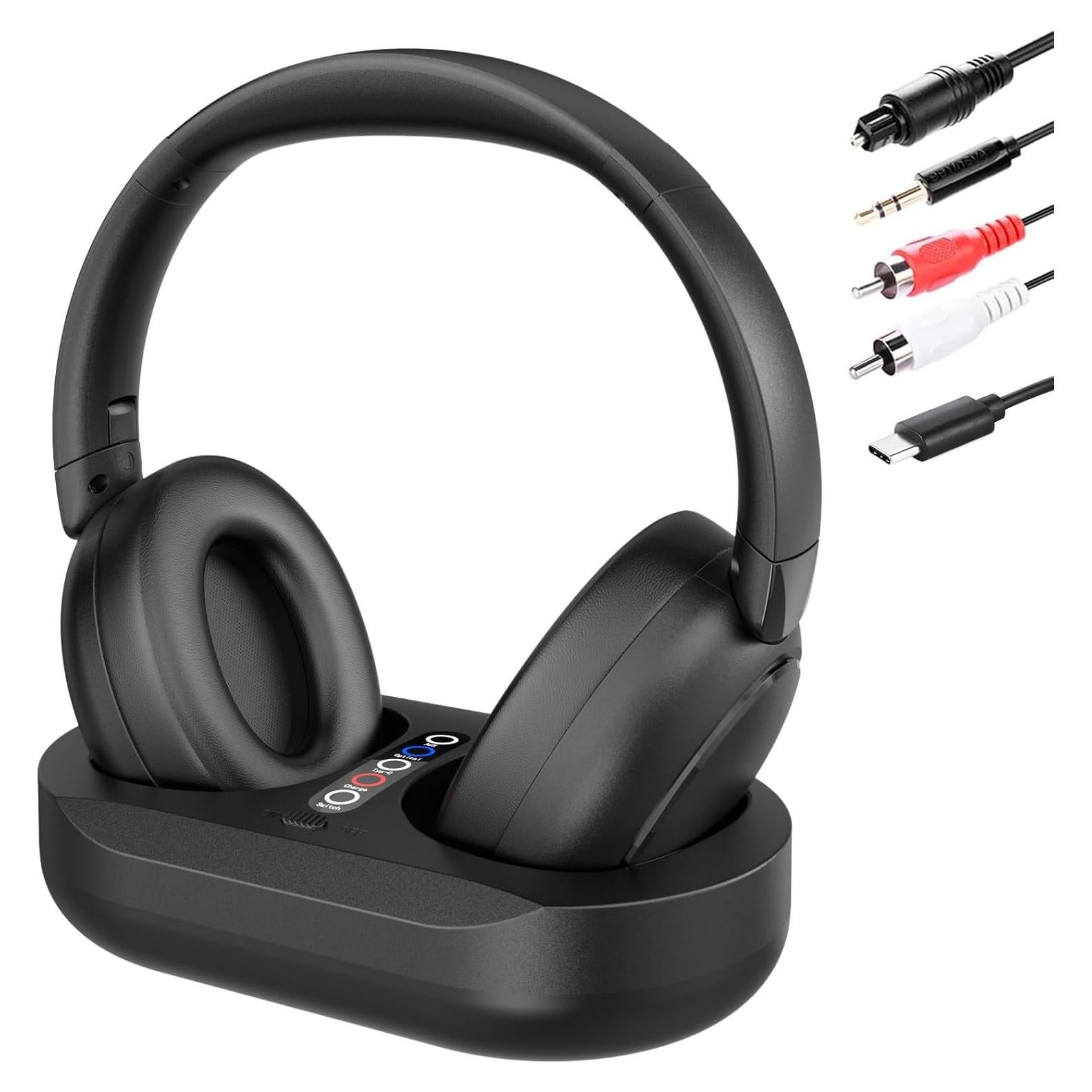 Auriculares Inalámbricos Jersonn V10 para TV - Sin Retraso, 50h Batería