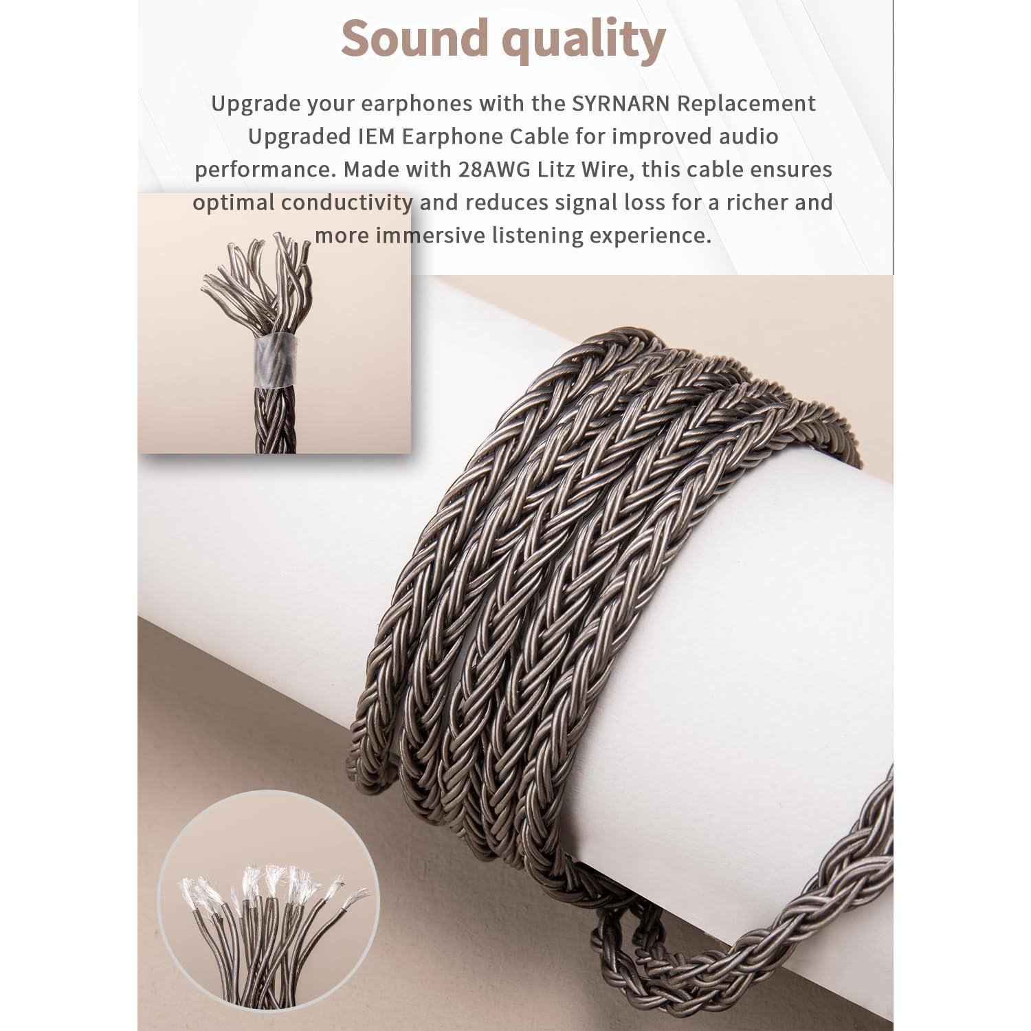 Cable de Auriculares SYRNARN 16 Núcleos 1.5m 4 Pines XLR