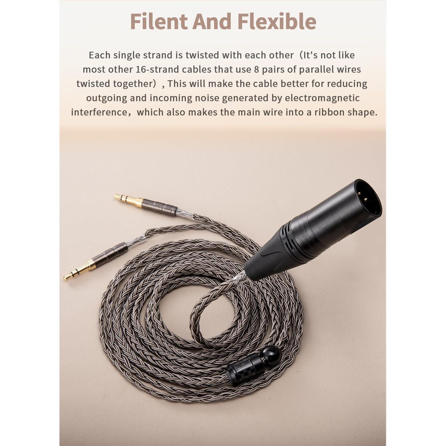 Cable de Auriculares SYRNARN 16 Núcleos 1.5m 4 Pines XLR