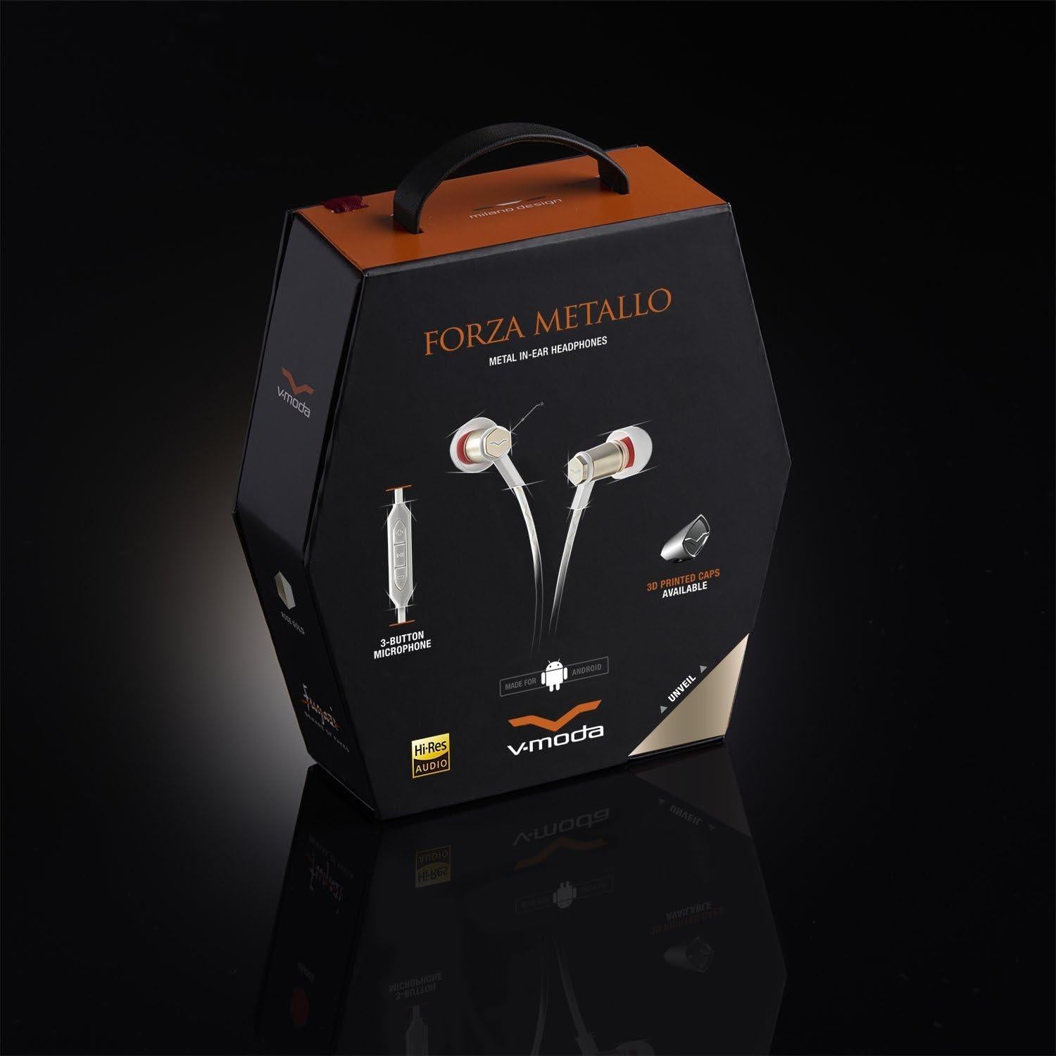 Auriculares in-ear V-MODA Forza Metallo Oro Rosa con micrófono