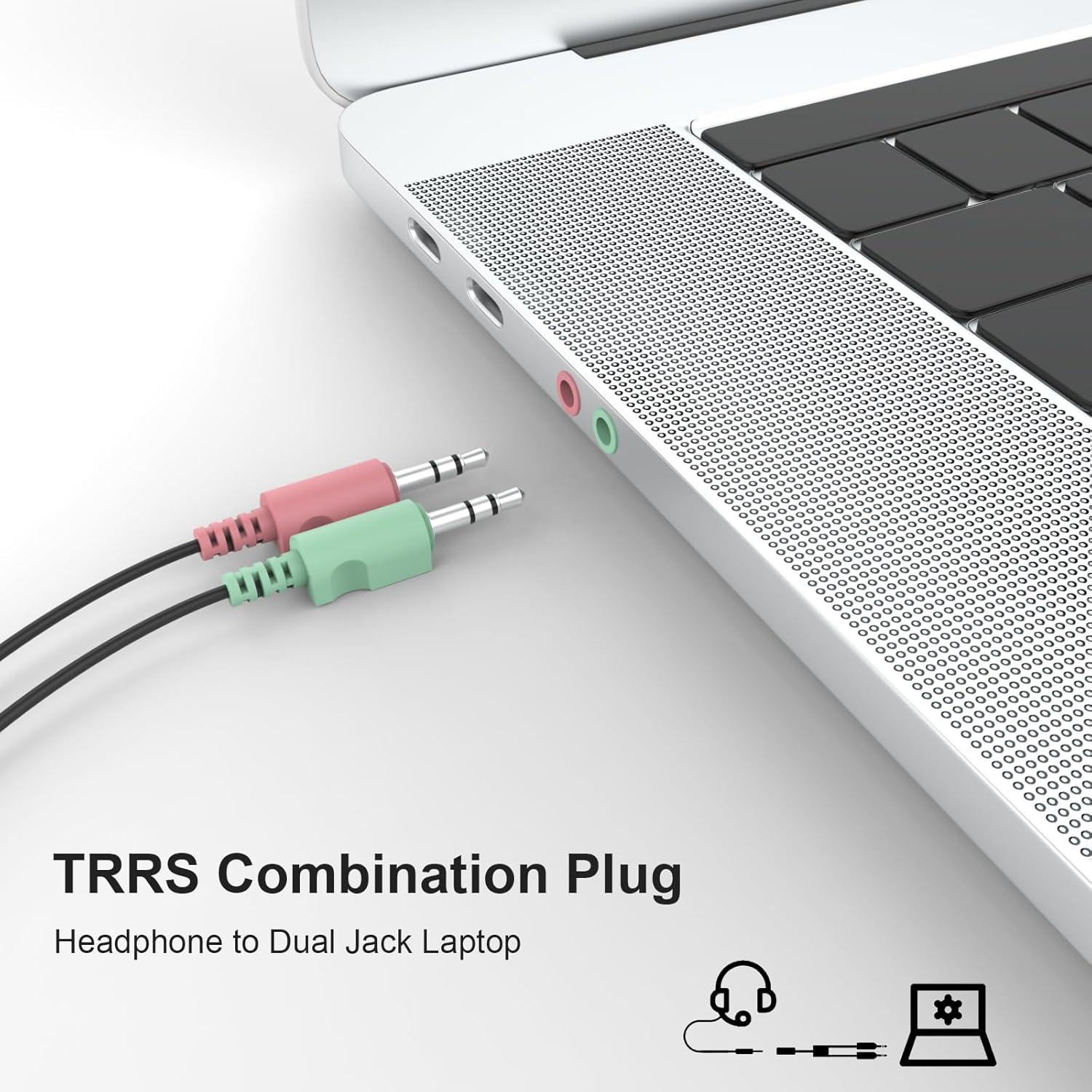 Divisor de Auriculares Asobilor 3.5mm Femenino a 2 Masculinos