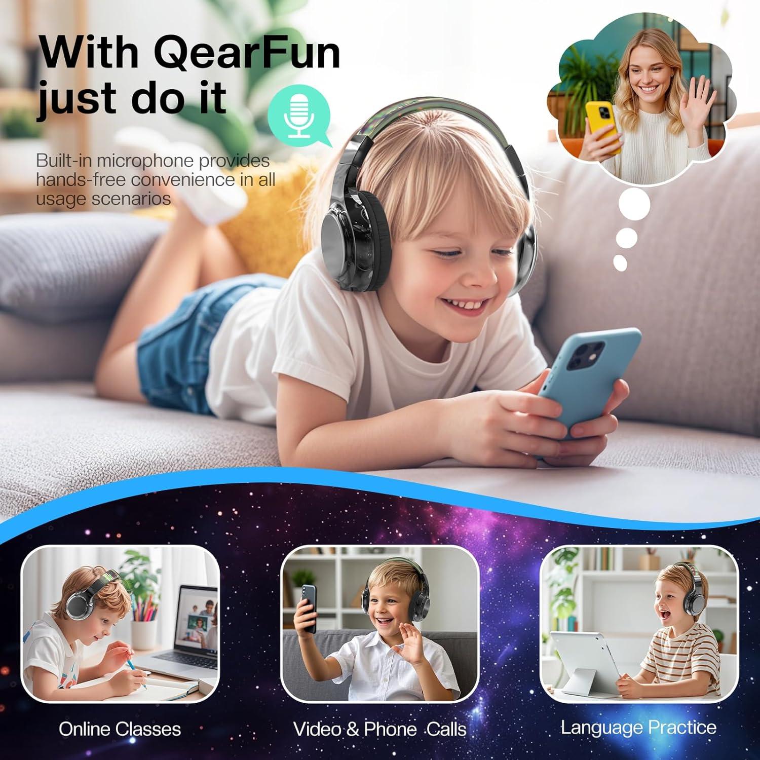 Auriculares Inalámbricos QearFun Kids Bluetooth 5.3 Plegables