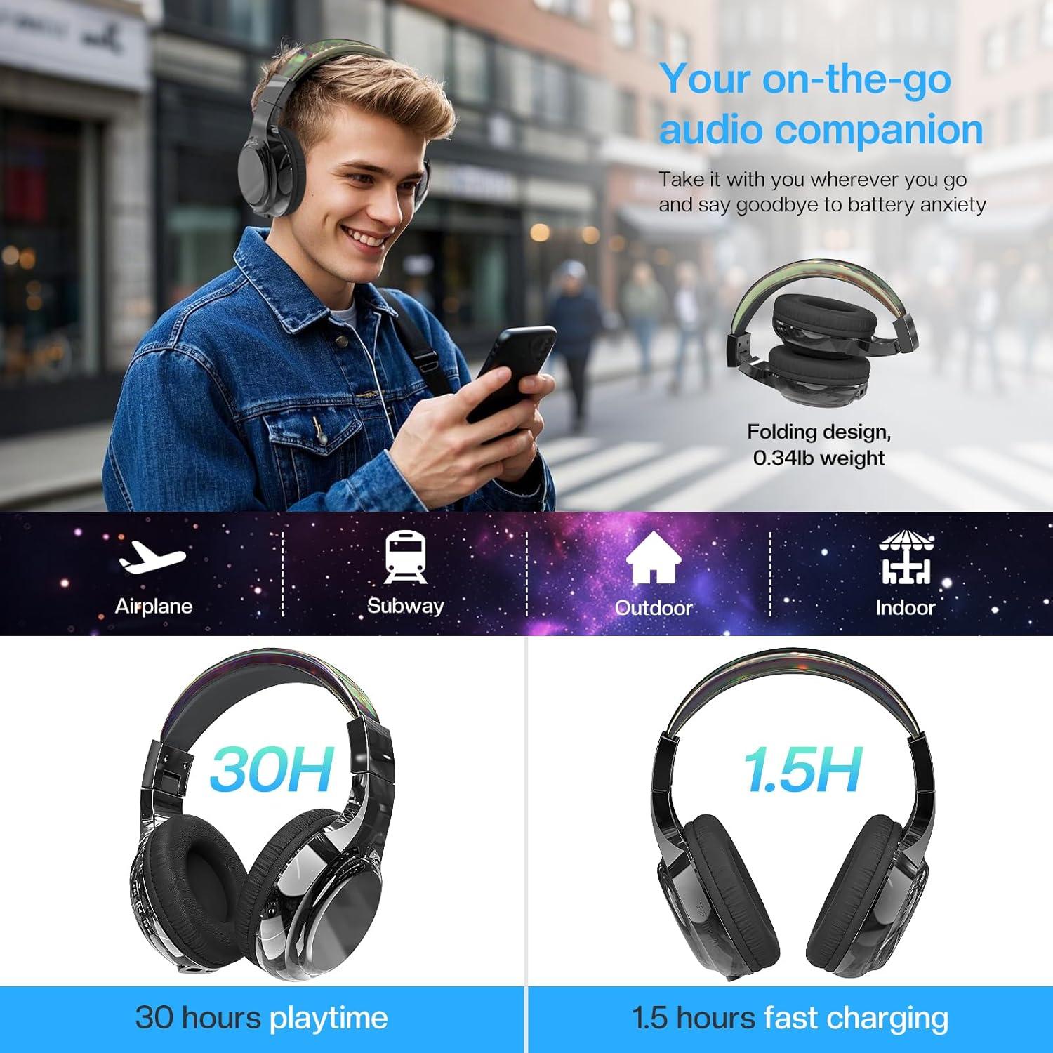 Auriculares Inalámbricos QearFun Kids Bluetooth 5.3 Plegables