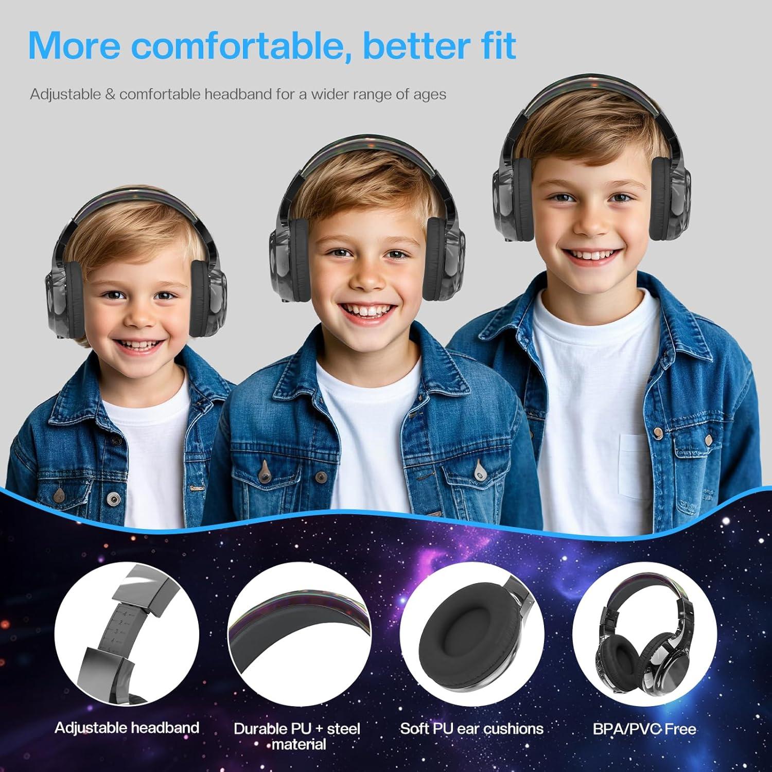 Auriculares Inalámbricos QearFun Kids Bluetooth 5.3 Plegables
