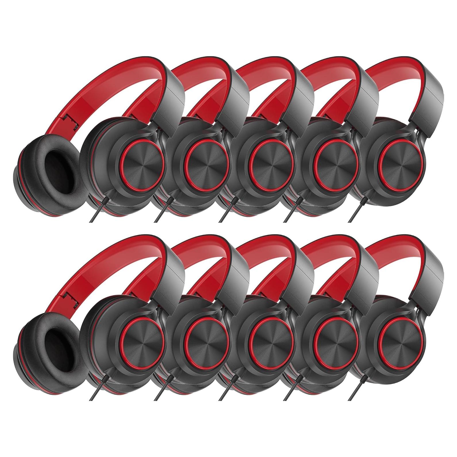 Auriculares con cable MIXCU JrX3 para niños y adolescentes - Paquete de 10