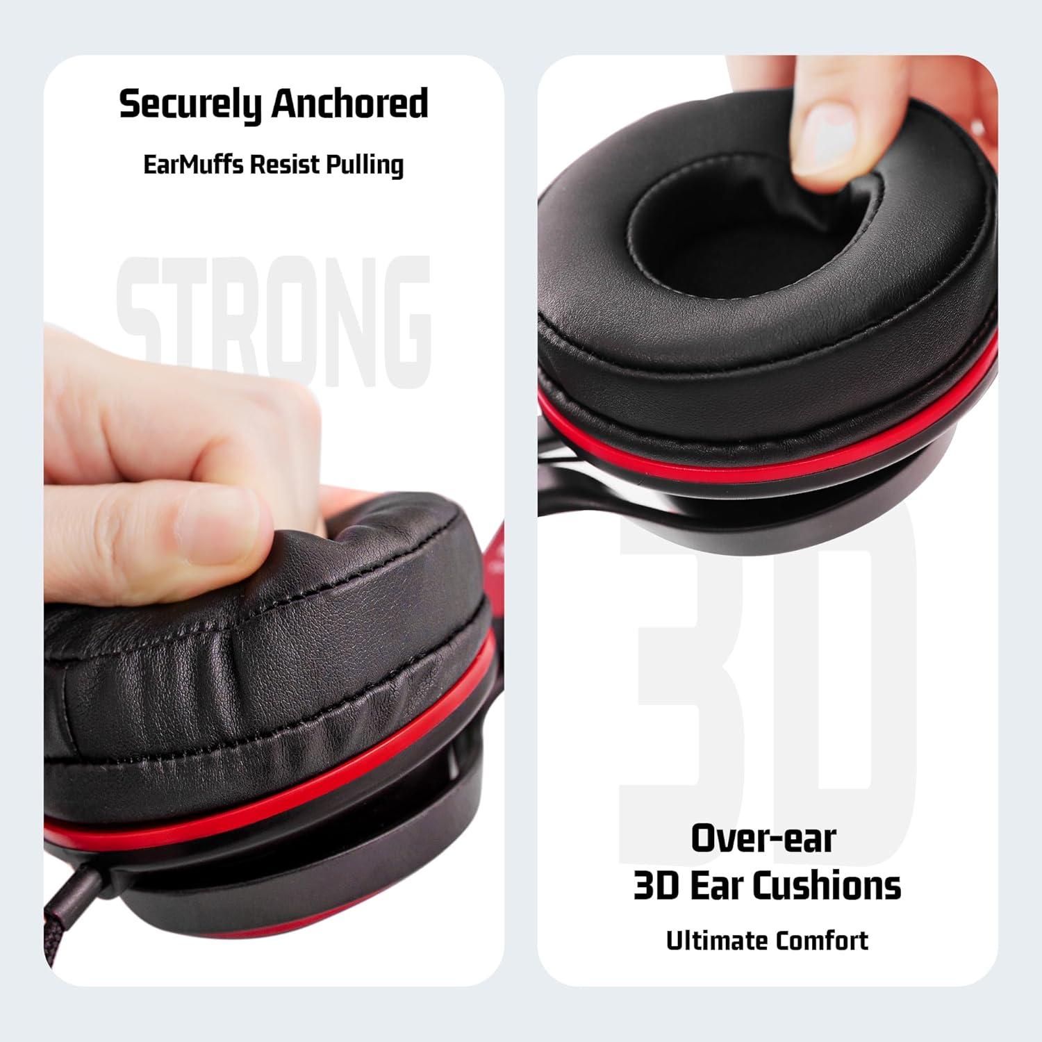 Auriculares con cable MIXCU JrX3 para niños y adolescentes - Paquete de 10