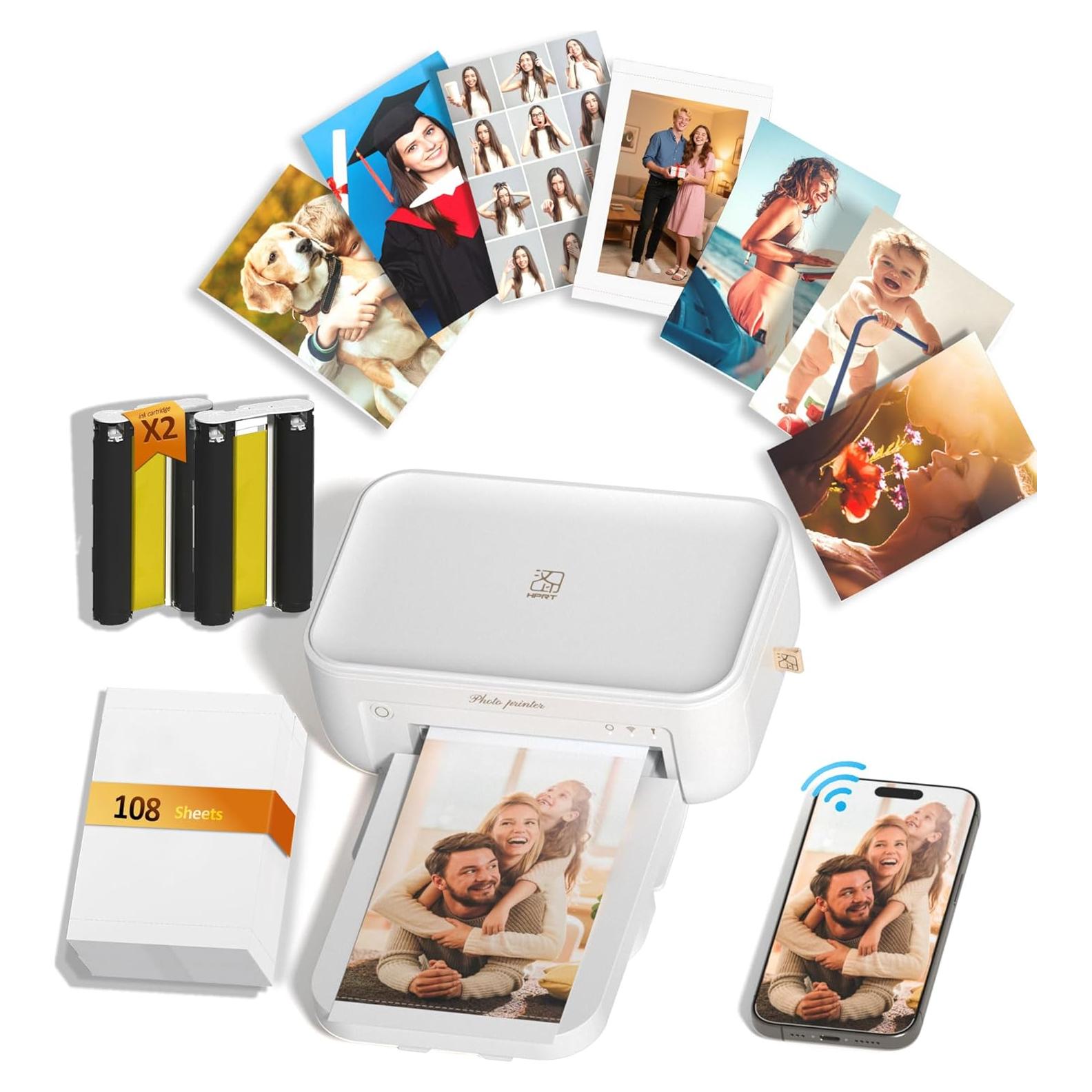 Impresora de Fotos HPRT CP4100 Portátil 4x6" con 108 Hojas