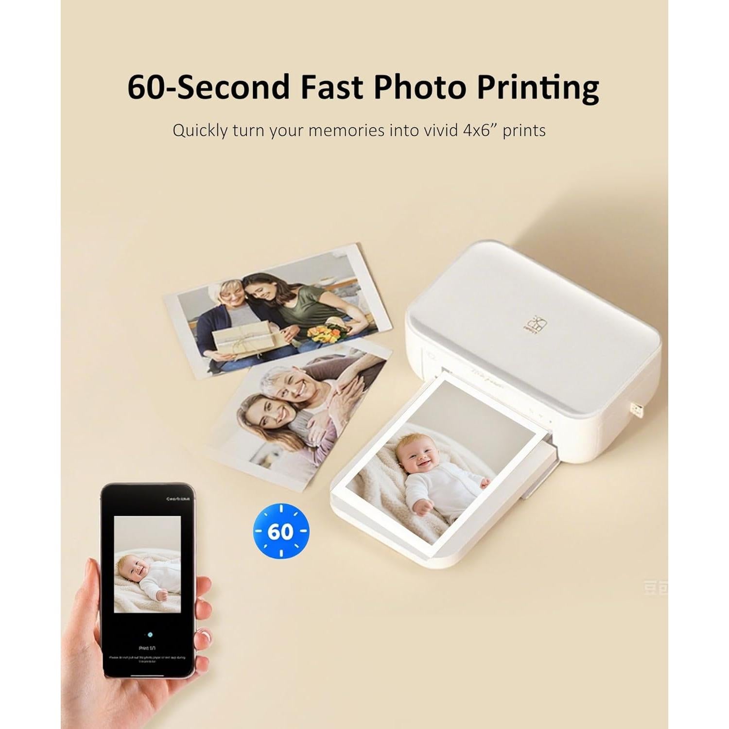 Impresora de Fotos HPRT CP4100 Portátil 4x6" con 108 Hojas