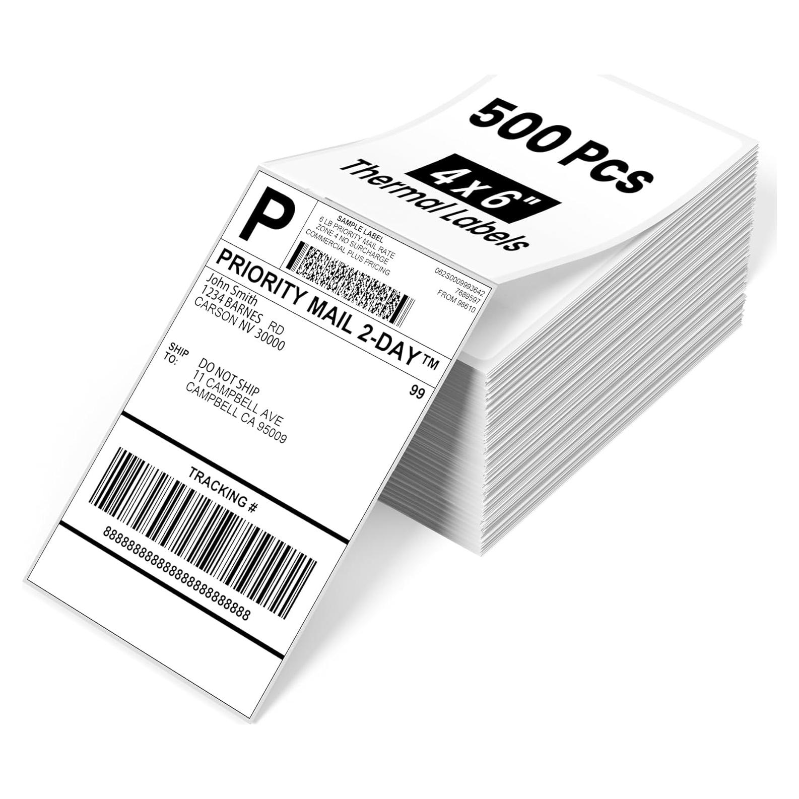 Etiquetas Térmicas Phomemo 4x6, 500 PCS Resistentes al Agua