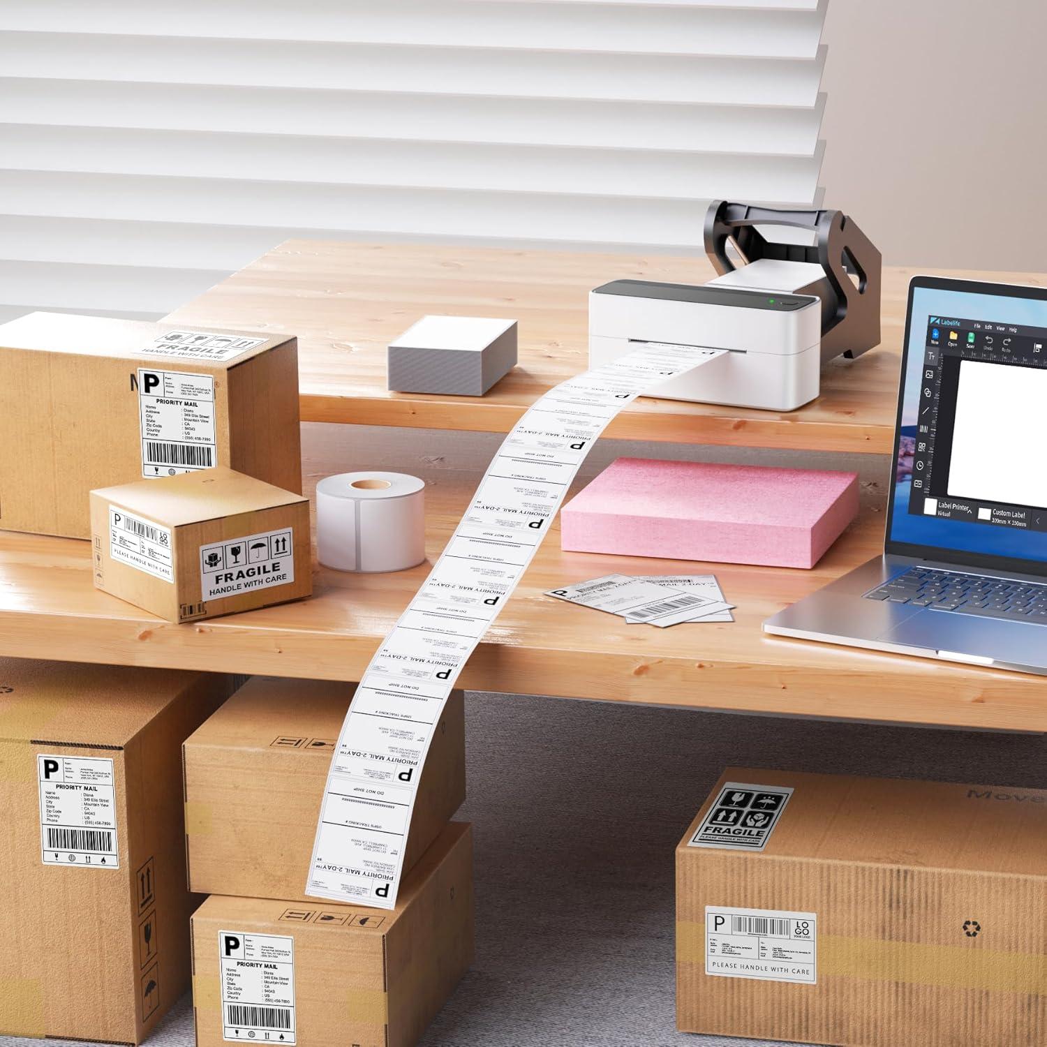 Etiquetas Térmicas Phomemo 4x6, 500 PCS Resistentes al Agua