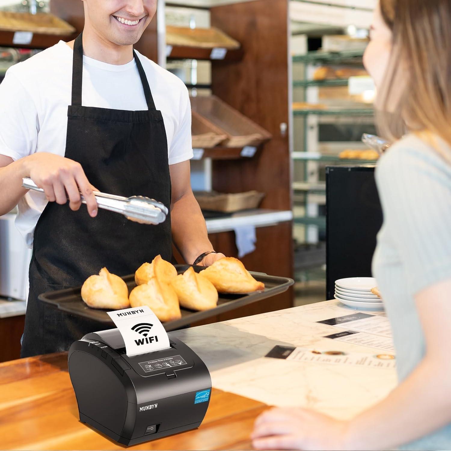 Impresora de Recibos Térmica MUNBYN P047 WiFi 80mm USB