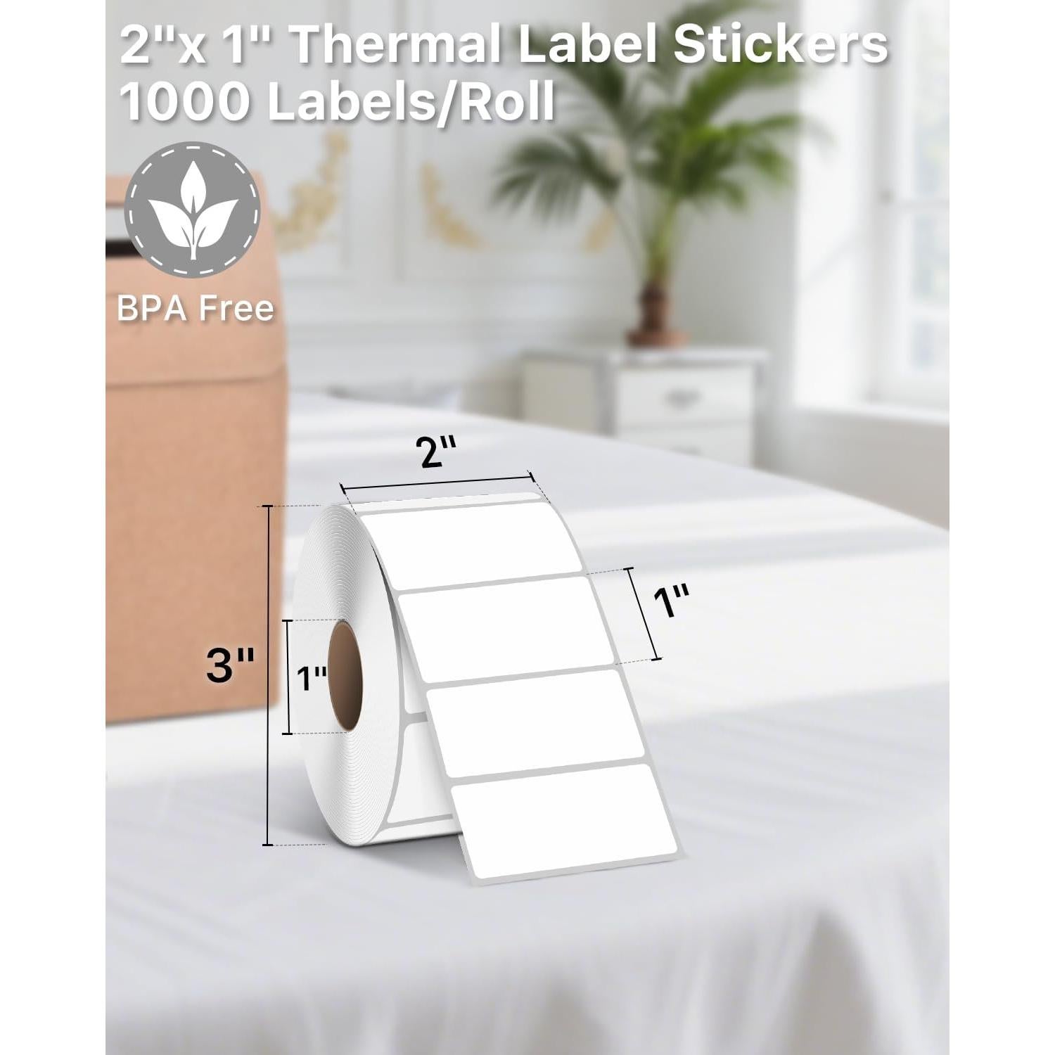 Etiquetas Térmicas iEager 50x25mm Blancas 1000/Rollo