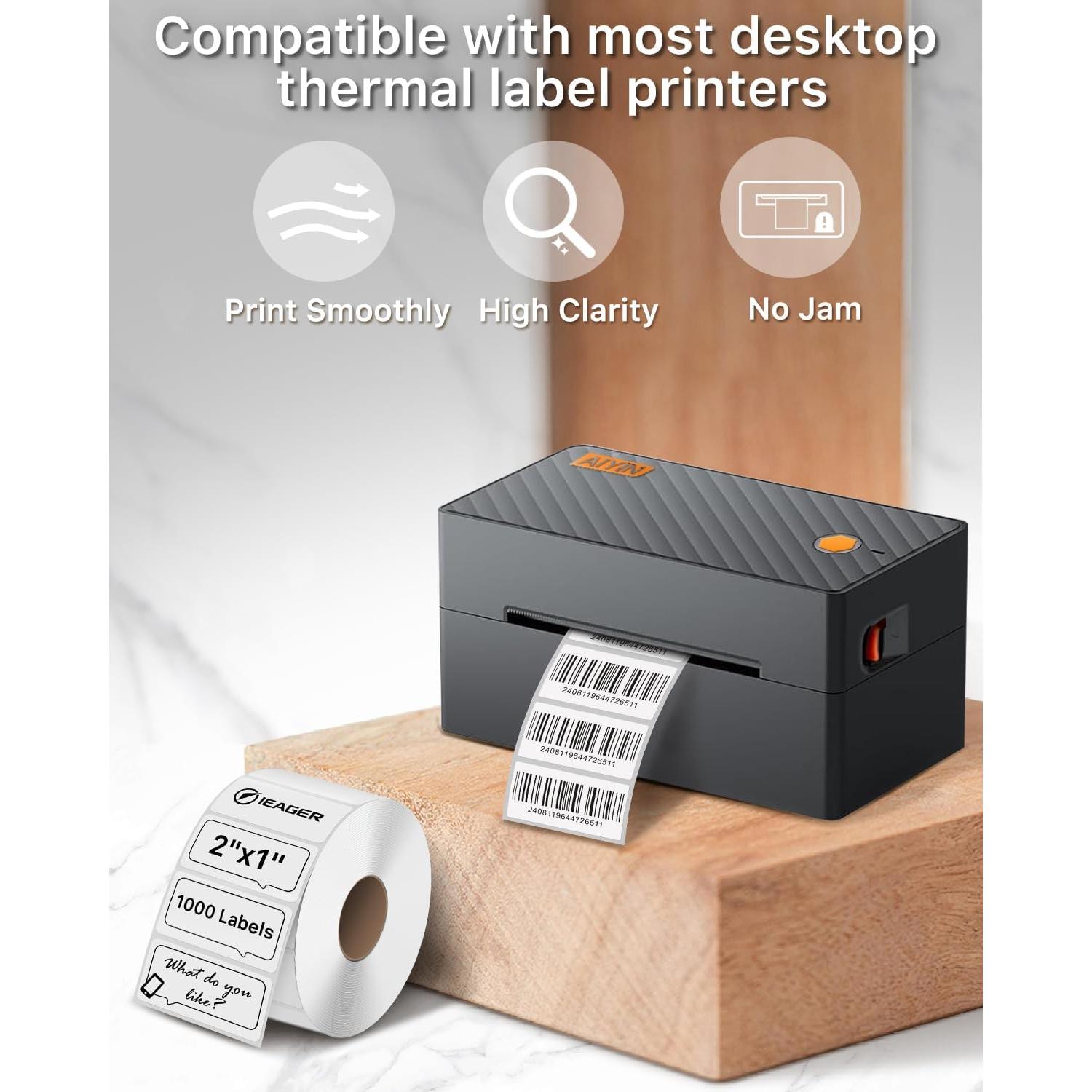 Etiquetas Térmicas iEager 50x25mm Blancas 1000/Rollo