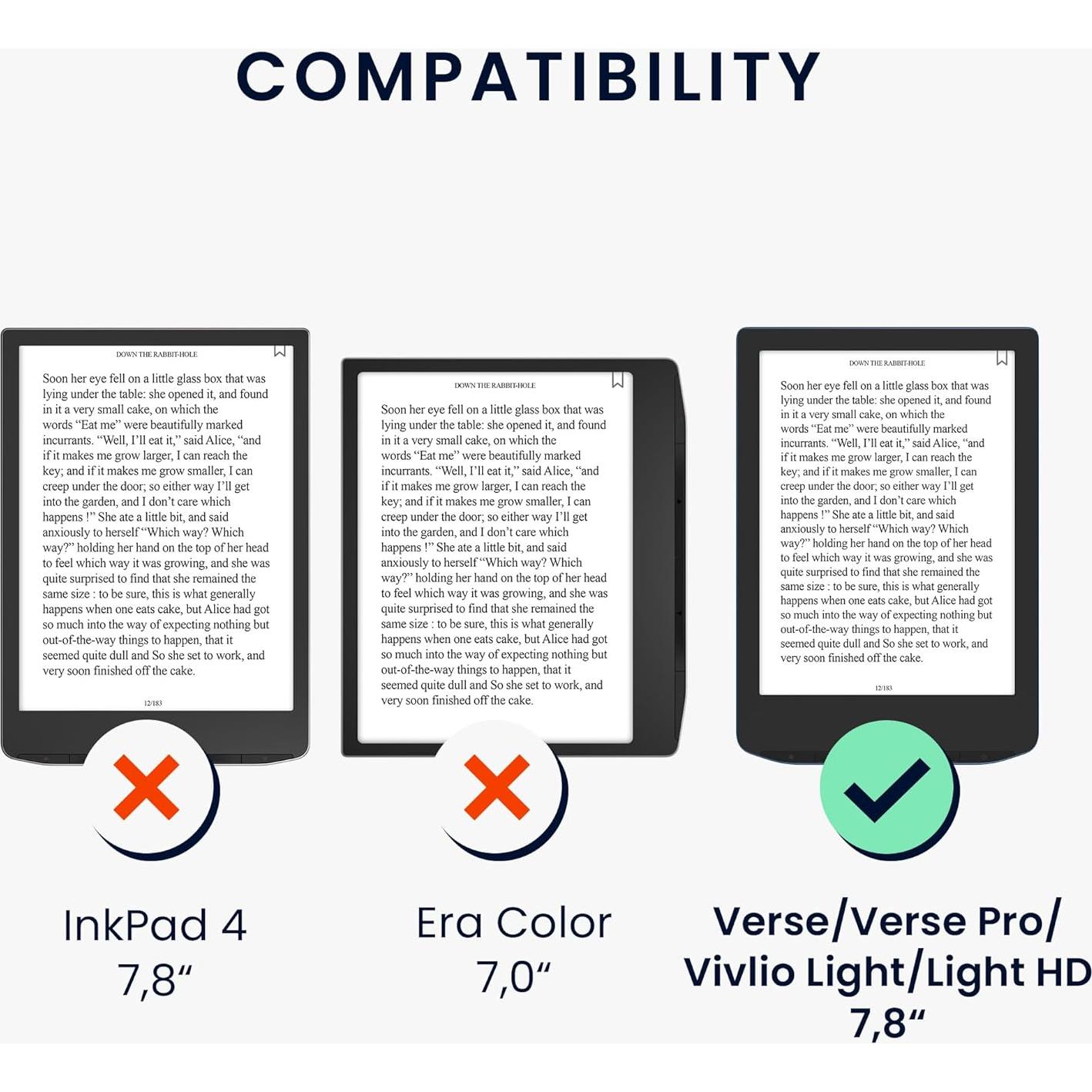 Funda kwmobile para eReader Pocketbook y Vivlio - Chica y Libros