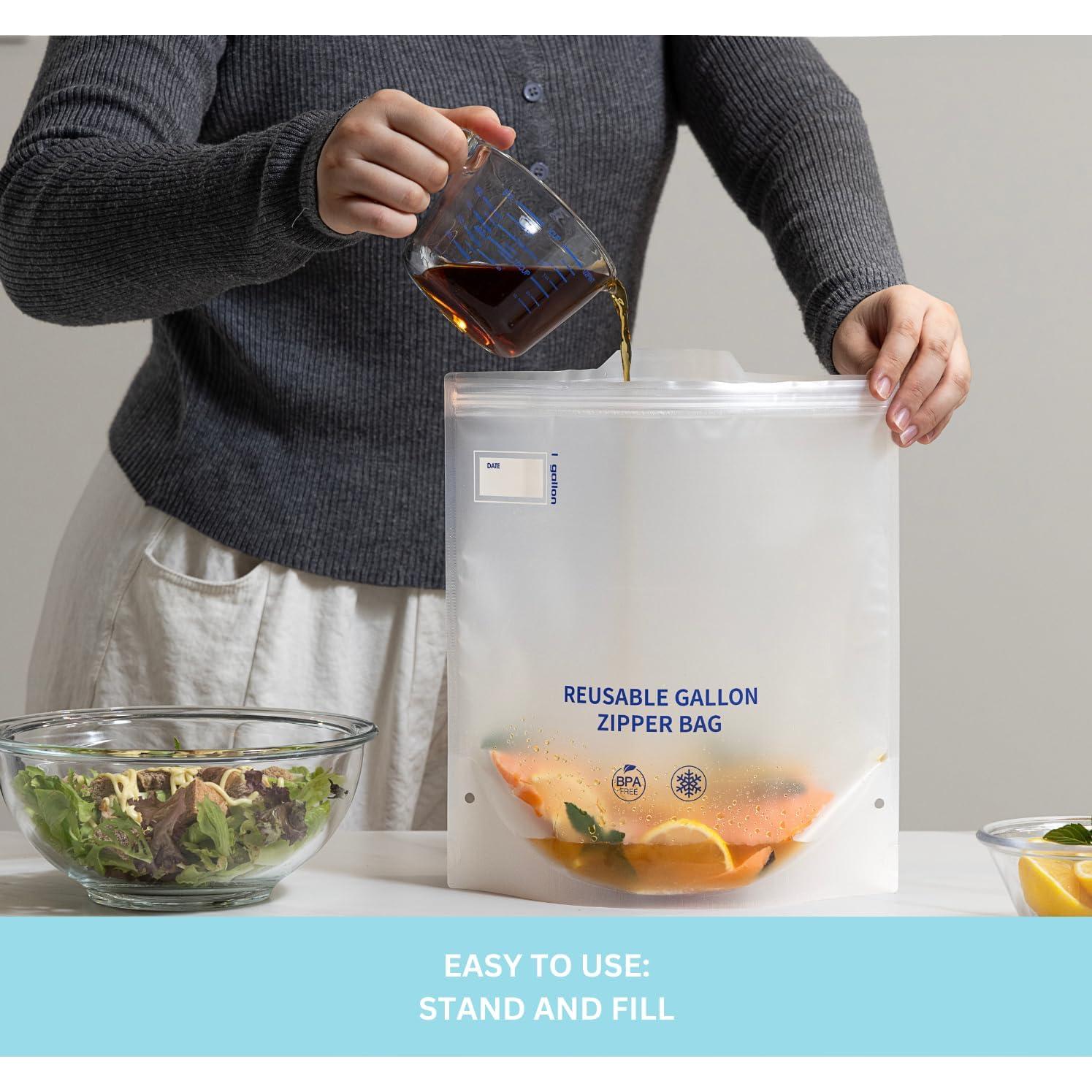 Bolsas 24/7 Reutilizables para Almacenamiento de Comida 8 Pzas