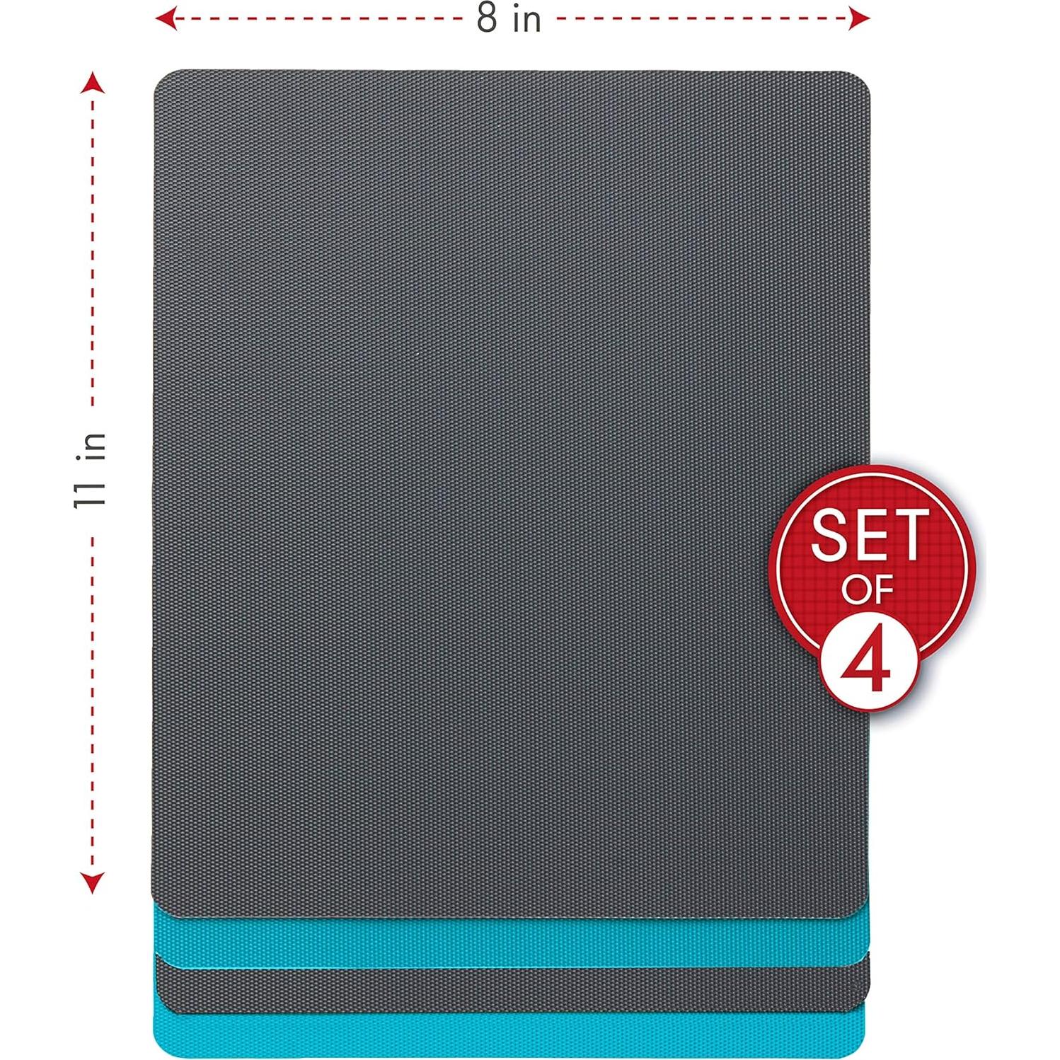 Set de 4 Tableros de Corte Flexibles Dexas 27.94x20.32cm Antideslizantes