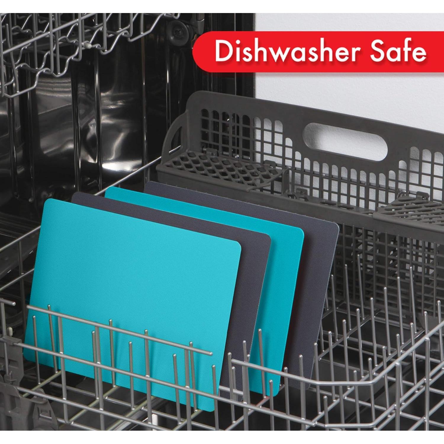 Set de 4 Tableros de Corte Flexibles Dexas 27.94x20.32cm Antideslizantes