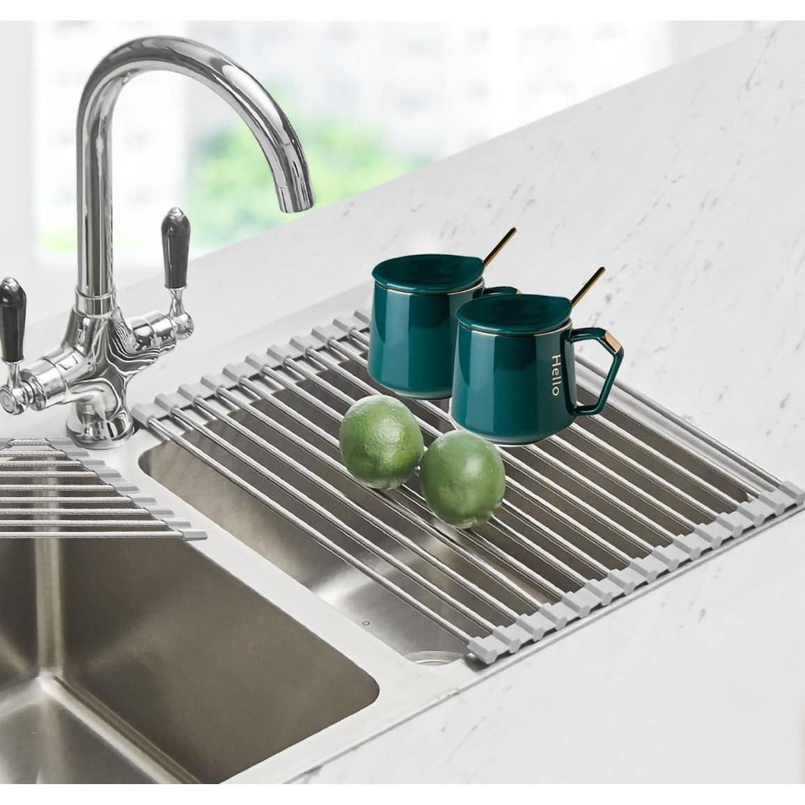 Escurridor de Platos Plegable Triangular ALIMART Acero Inoxidable