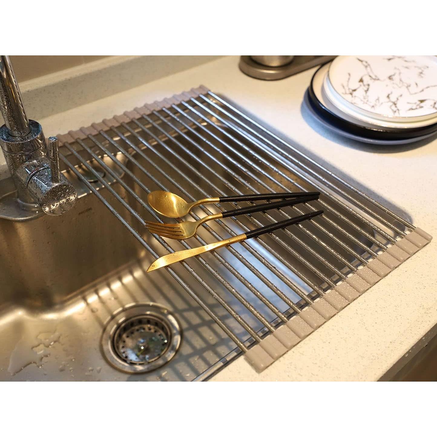 Escurridor de Platos Plegable Triangular ALIMART Acero Inoxidable