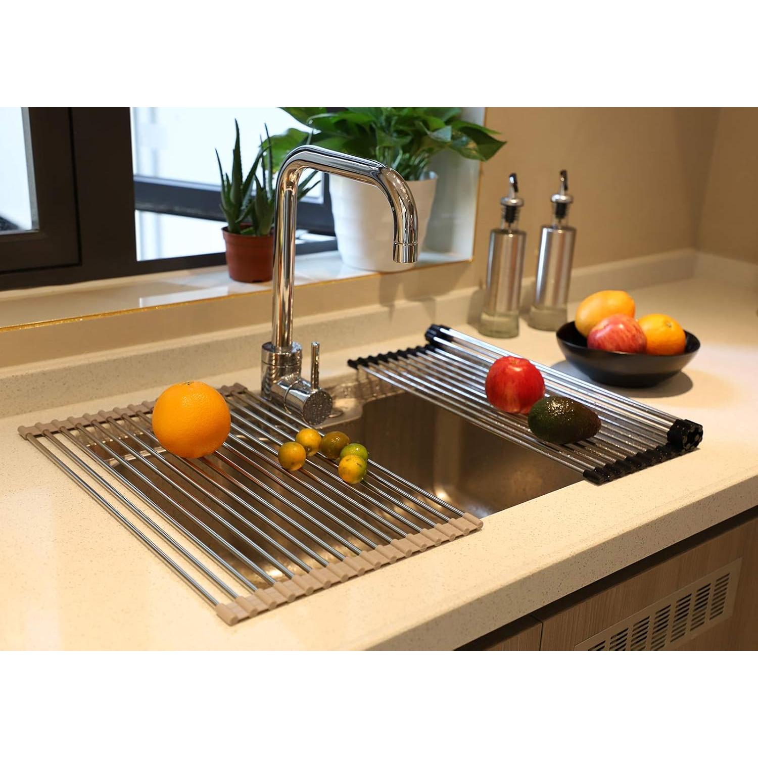 Escurridor de Platos Plegable Triangular ALIMART Acero Inoxidable