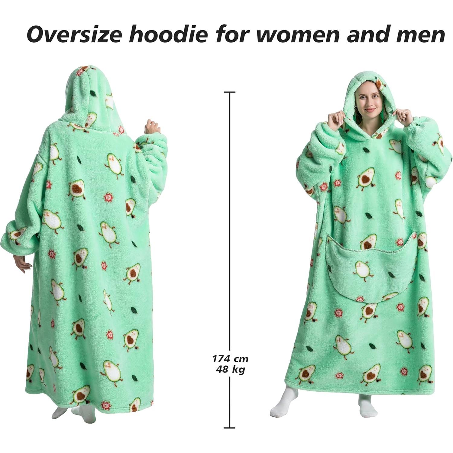 Sudadera con Manta Portátil Unisex Aguacate - Cálida y Cómoda