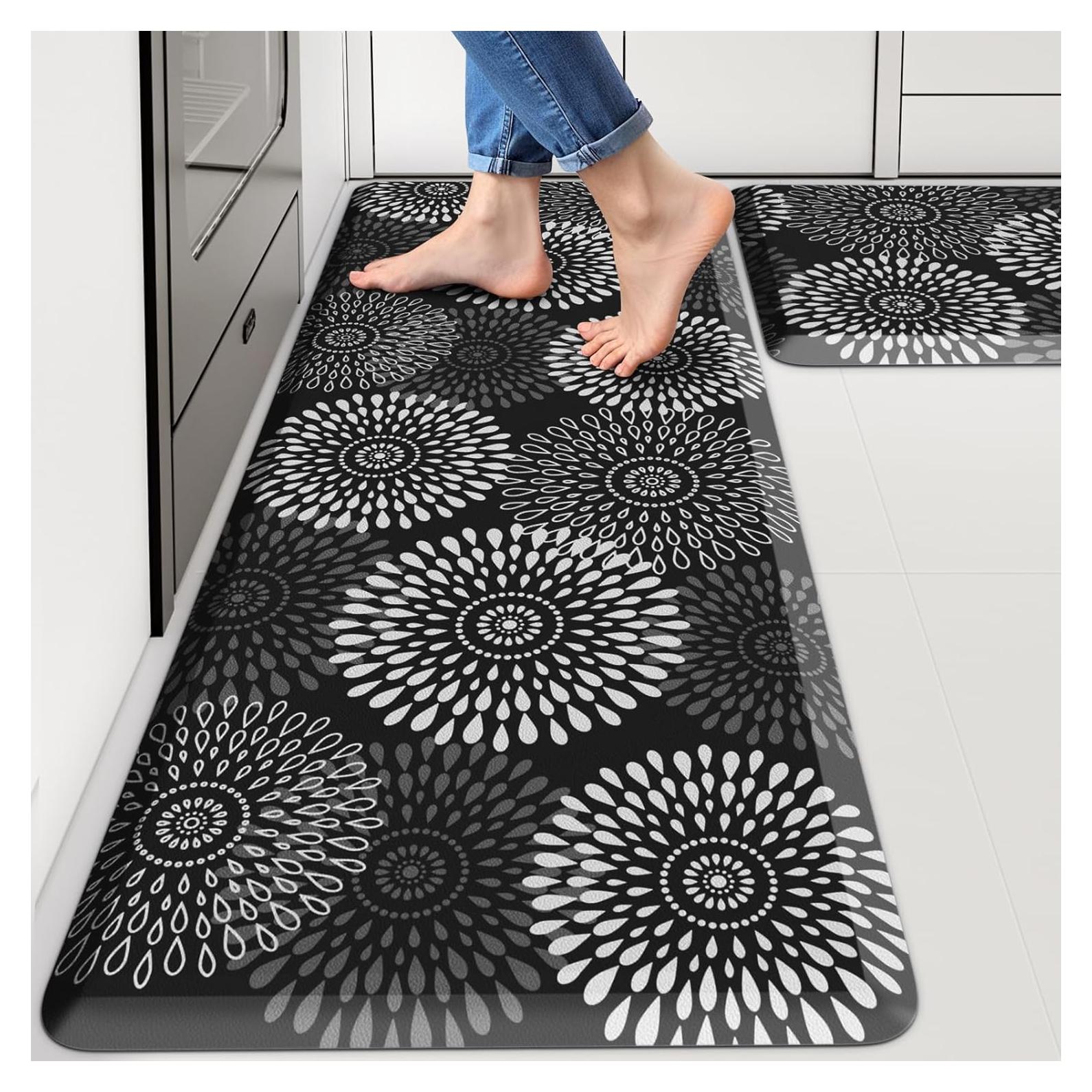 Alfombrillas Antifatiga LuxStep 2 Piezas PVC Negro 43.9x119.4cm