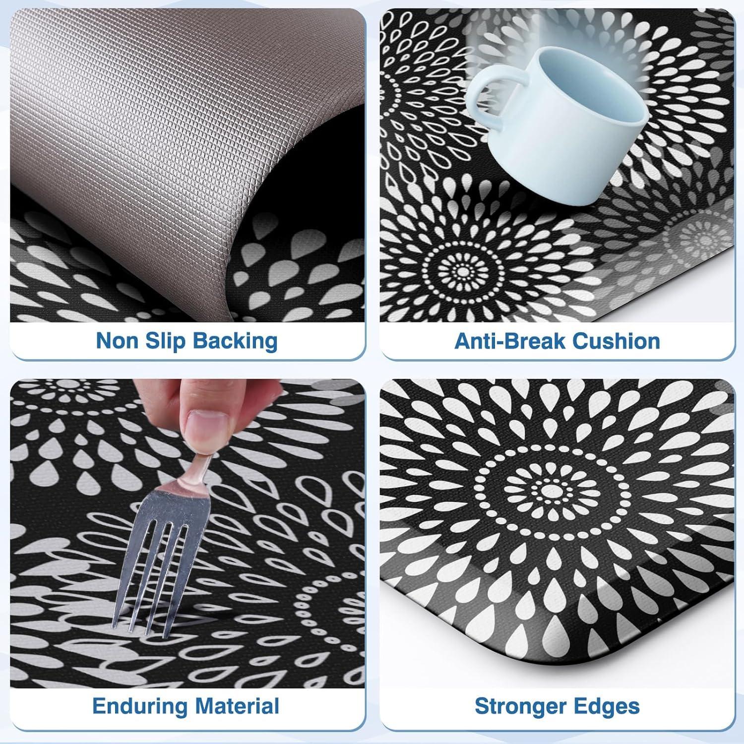 Alfombrillas Antifatiga LuxStep 2 Piezas PVC Negro 43.9x119.4cm