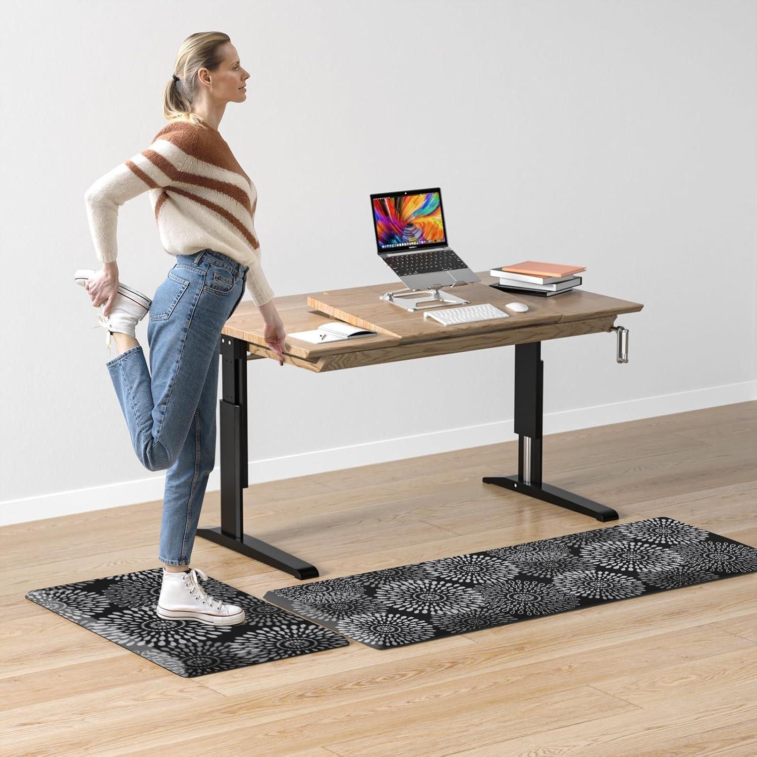 Alfombrillas Antifatiga LuxStep 2 Piezas PVC Negro 43.9x119.4cm