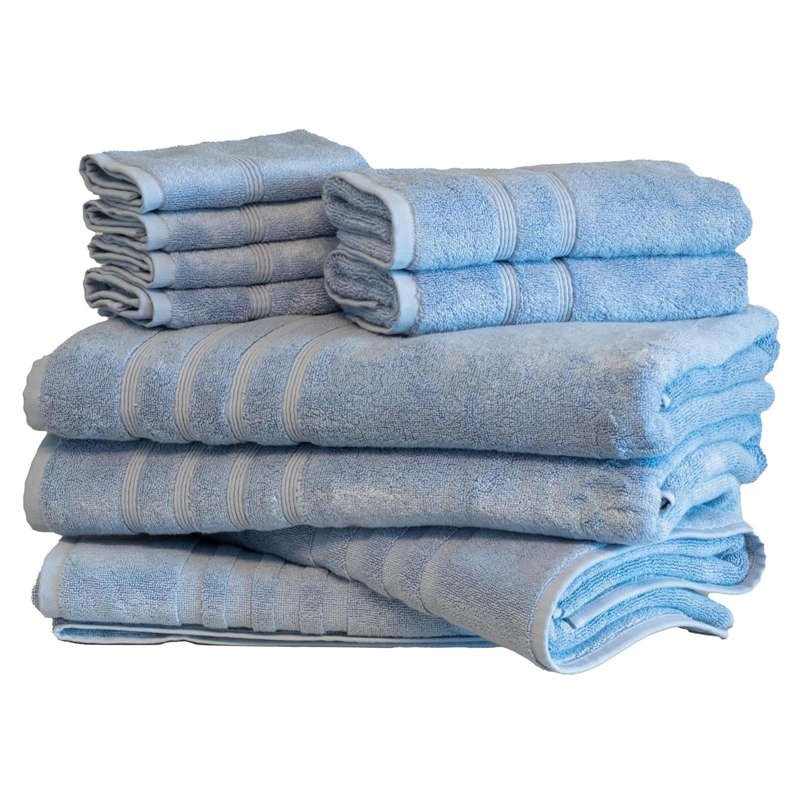 Conjunto de baño Mosobam 10 piezas XL Azul Allure 700/1000 GSM