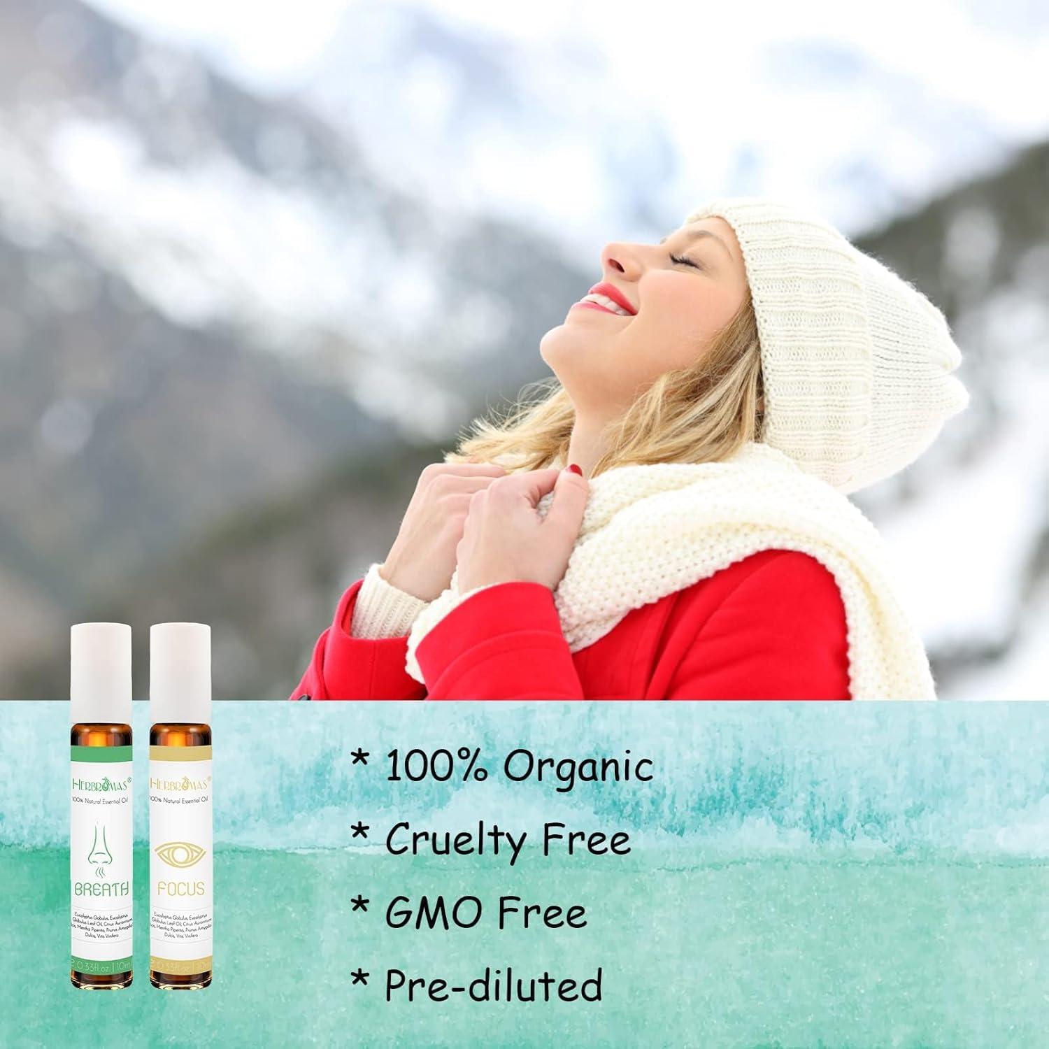 Set de Aceites Esenciales Herbromas 4x9.8ml Roll On Aromaterapia