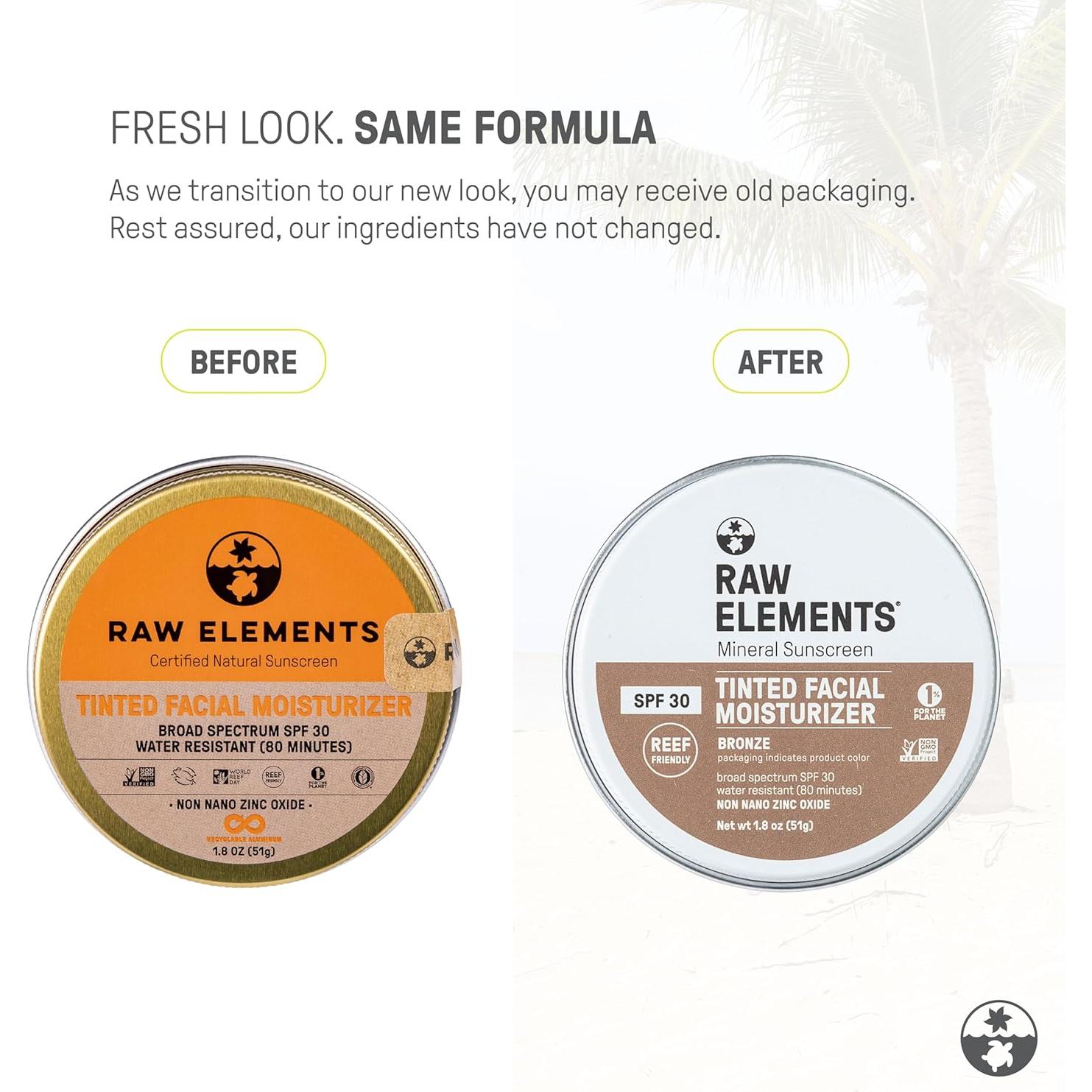 Crema Facial Tinte Ultra-Hidratante Raw Elements SPF 30 51g