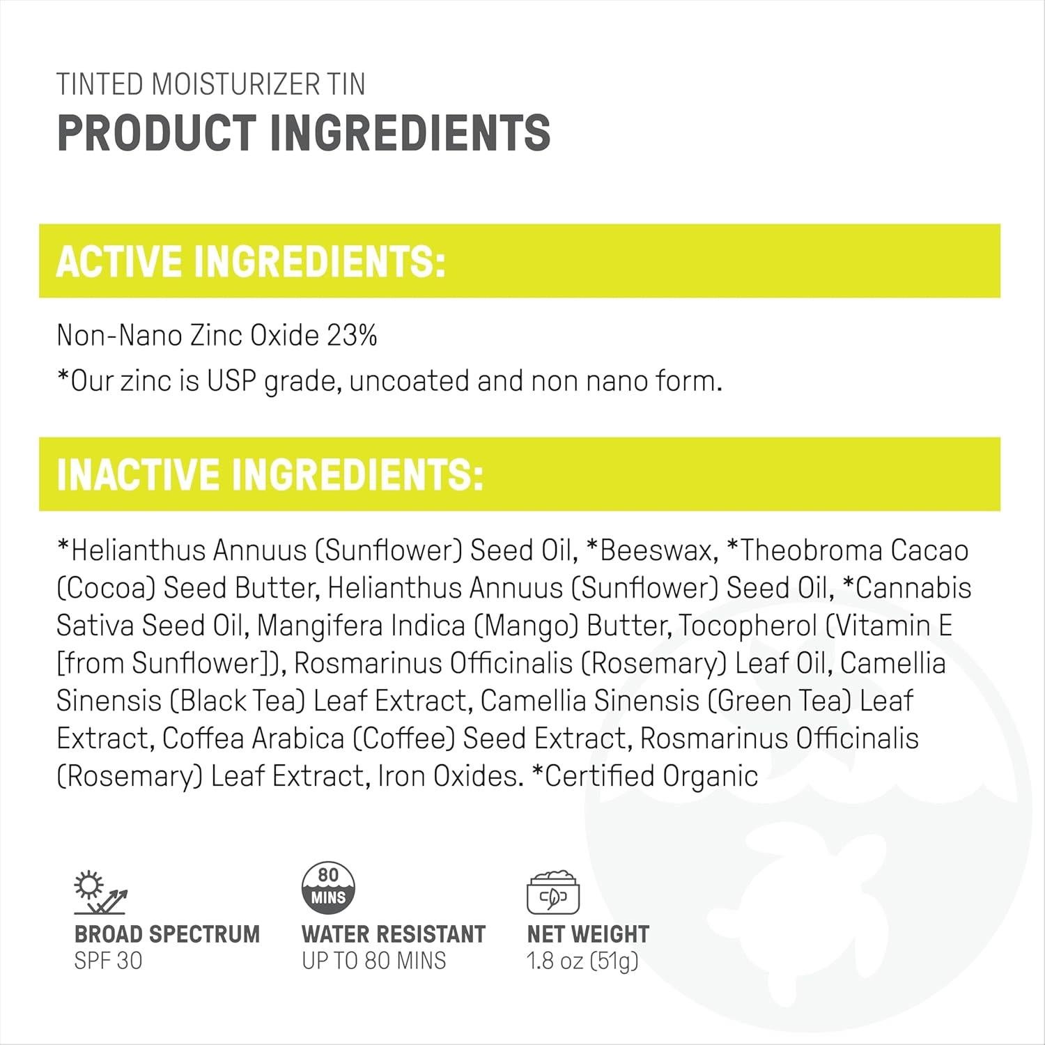 Crema Facial Tinte Ultra-Hidratante Raw Elements SPF 30 51g