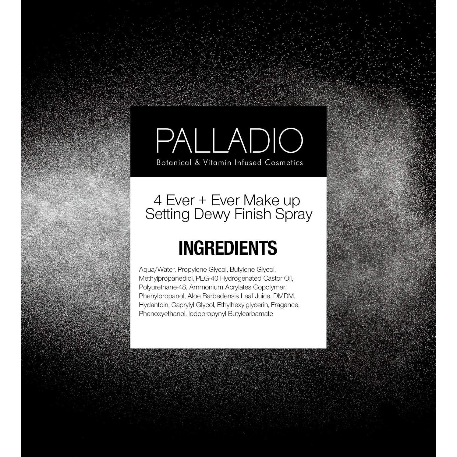 Spray Fijador de Maquillaje Palladio 100 ml Acabado Radiante