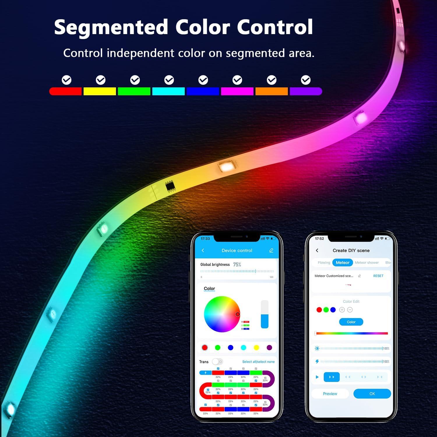 Tira LED 5M BGRIC Multicolor con Control Remoto y App