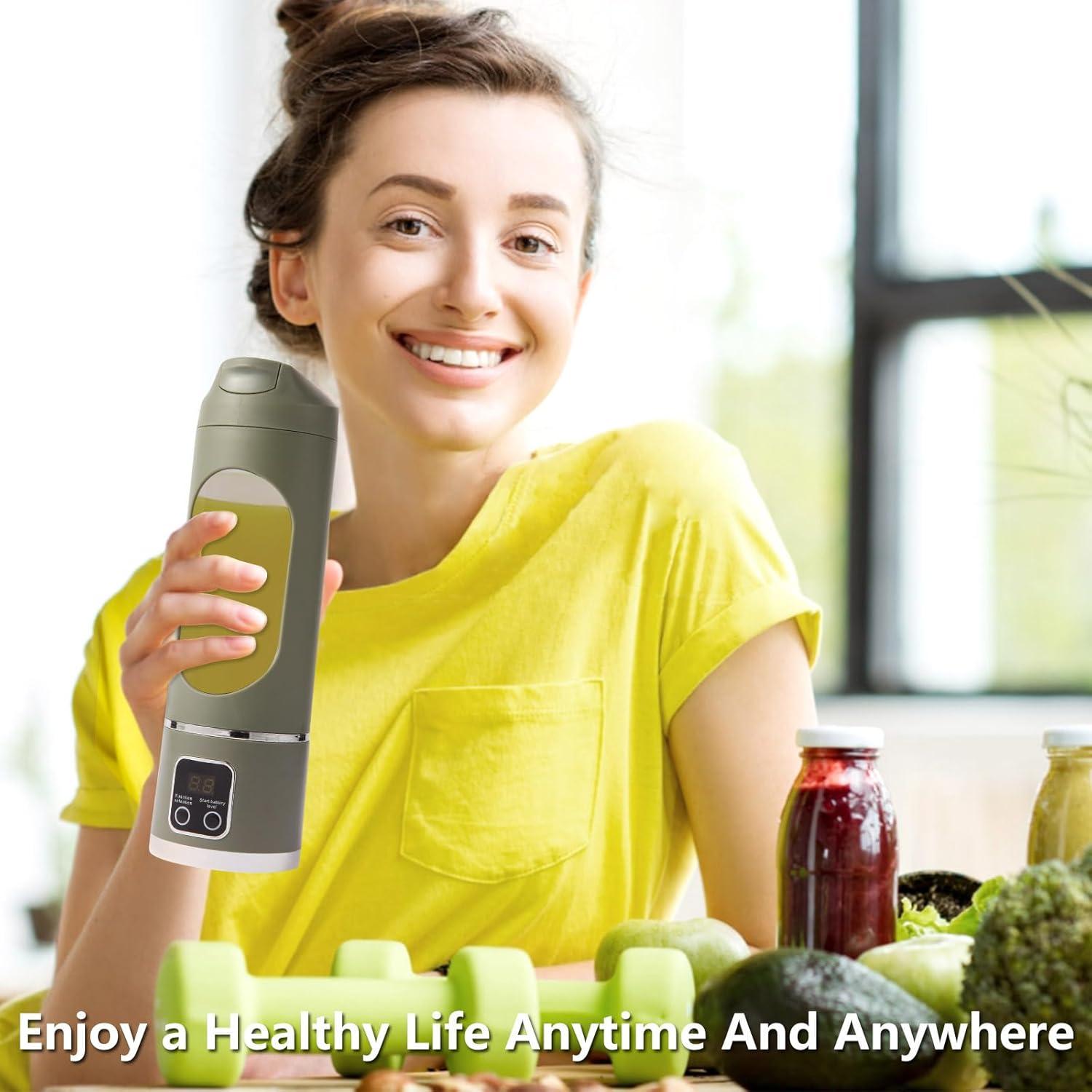 Licuadora Personal Portátil AOVSTVES 450ml USB Verde