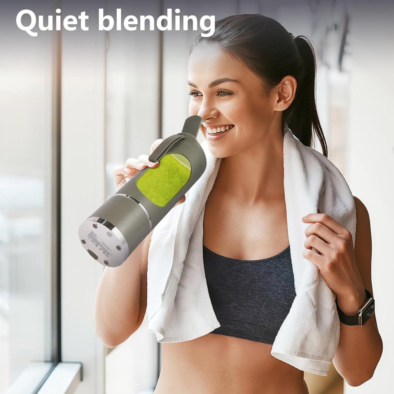 Licuadora Personal Portátil AOVSTVES 450ml USB Verde