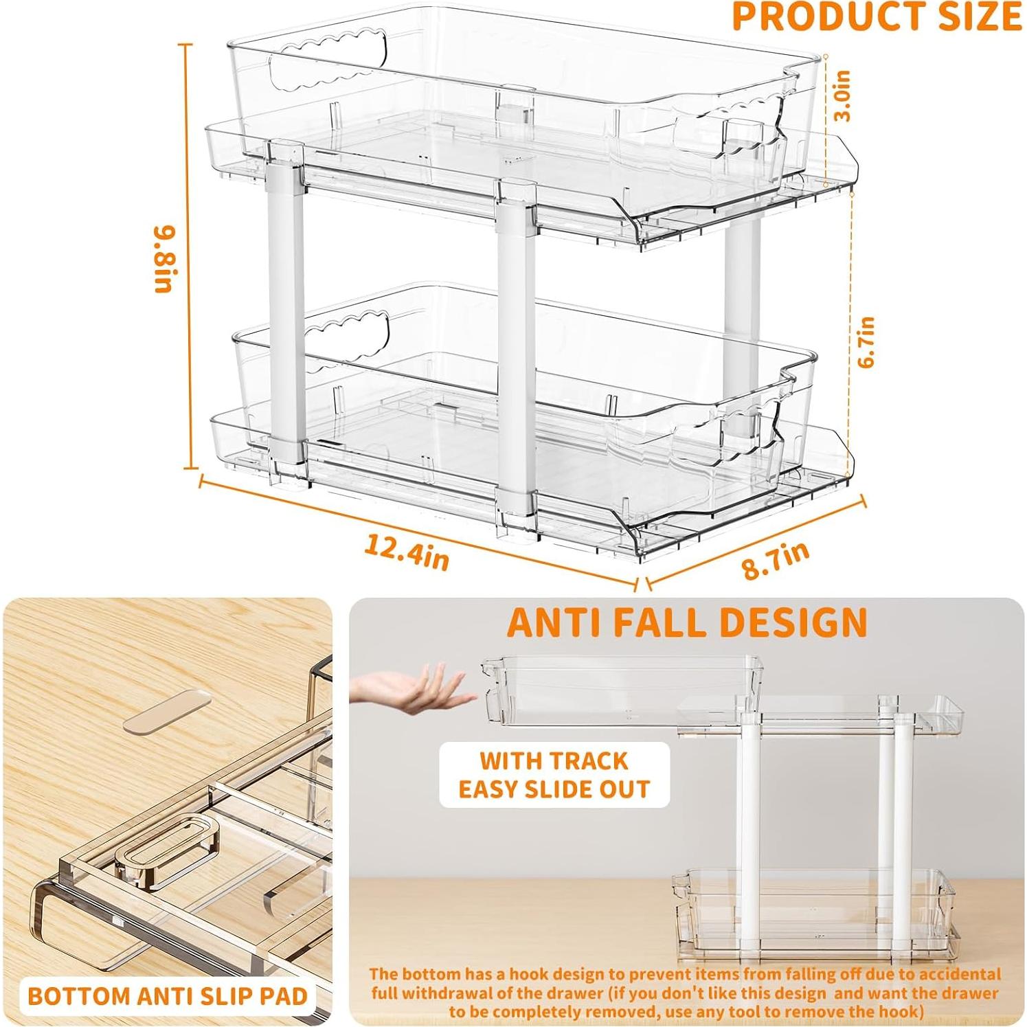 Organizador Bajo Fregadero Yieach 2 Niveles 24.9 cm Alto