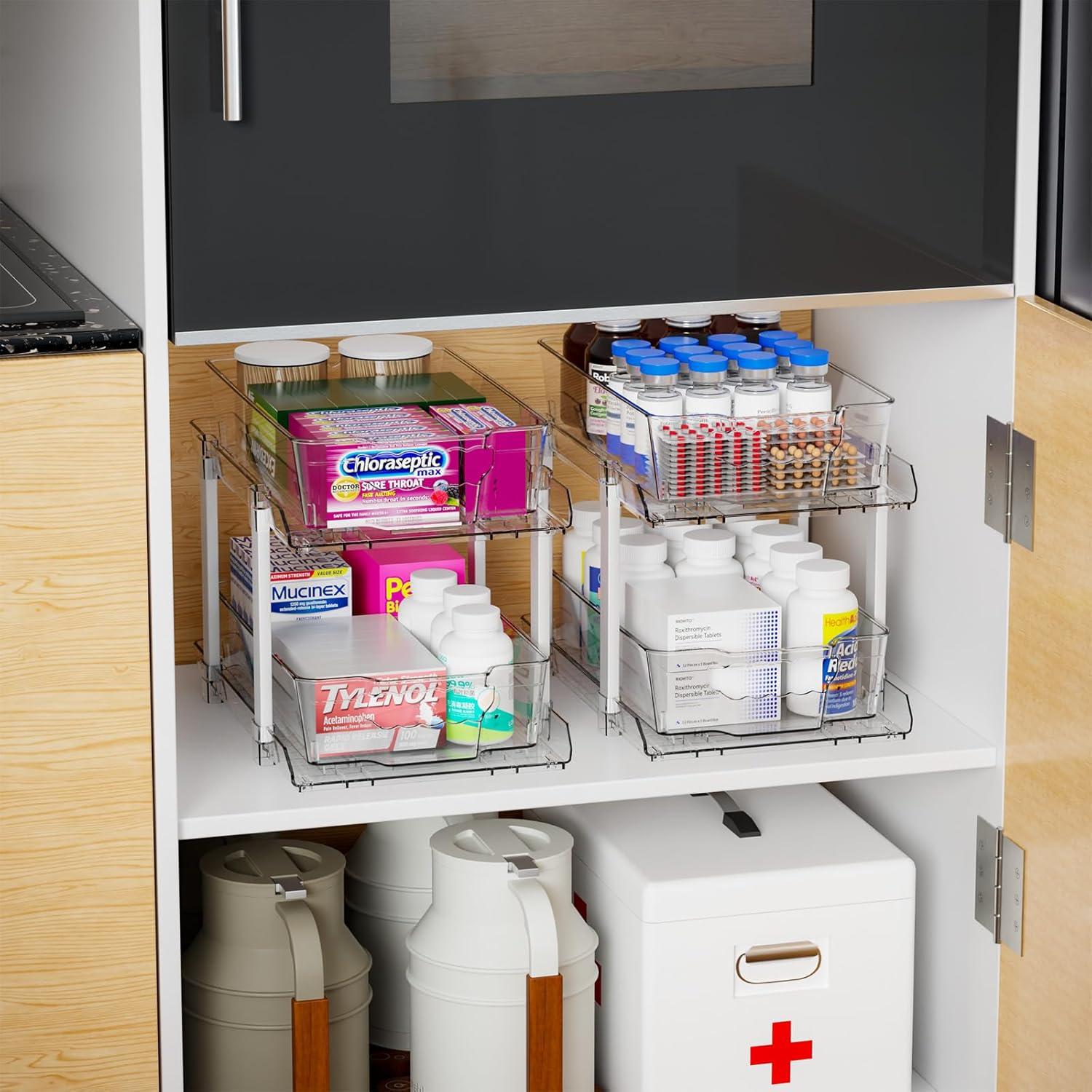 Organizador Bajo Fregadero Yieach 2 Niveles 24.9 cm Alto