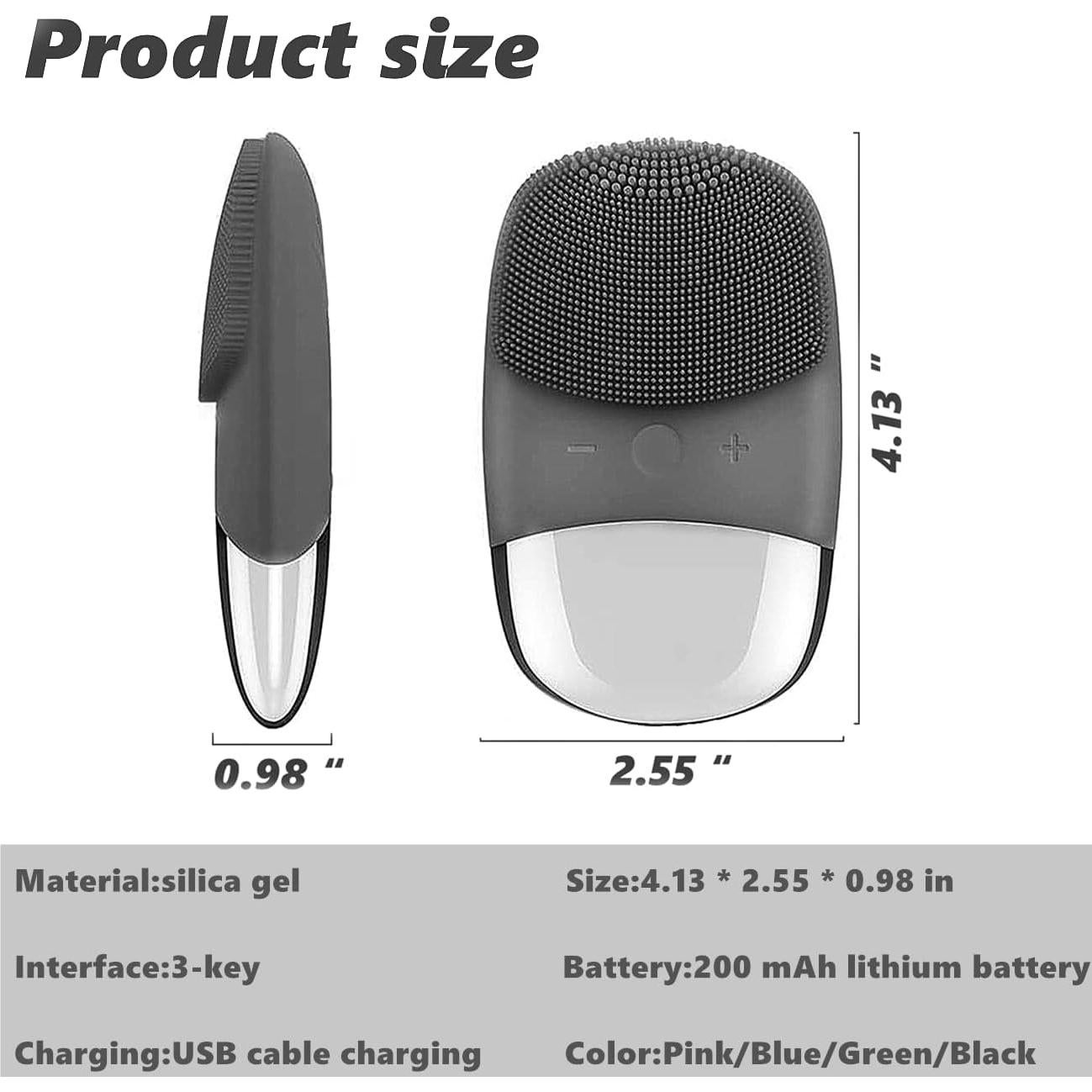 Cepillo Facial Limpiador MEGAN Eléctrico Silicona IPX7 3 en 1