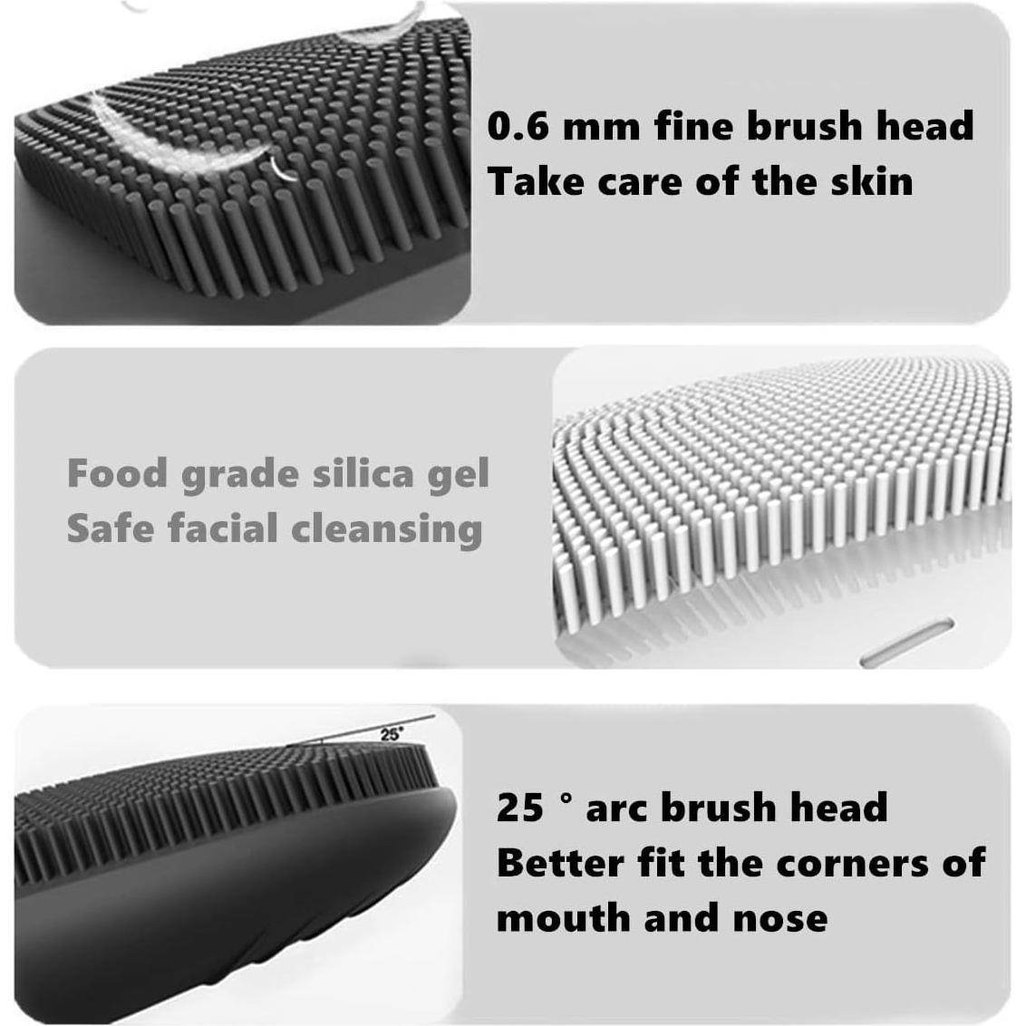 Cepillo Facial Limpiador MEGAN Eléctrico Silicona IPX7 3 en 1