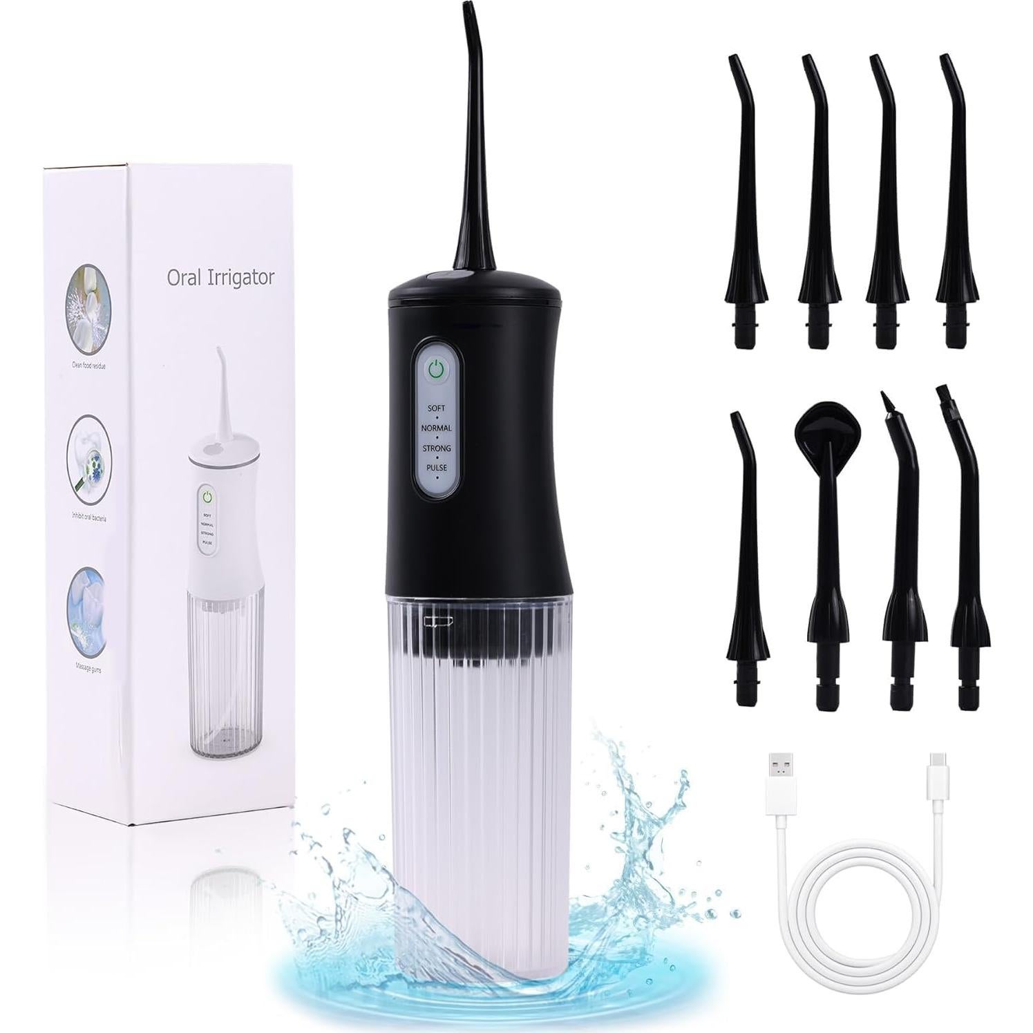 Irrigador Dental Inalámbrico KIDSCOTER Negro 4 Modos 200ml