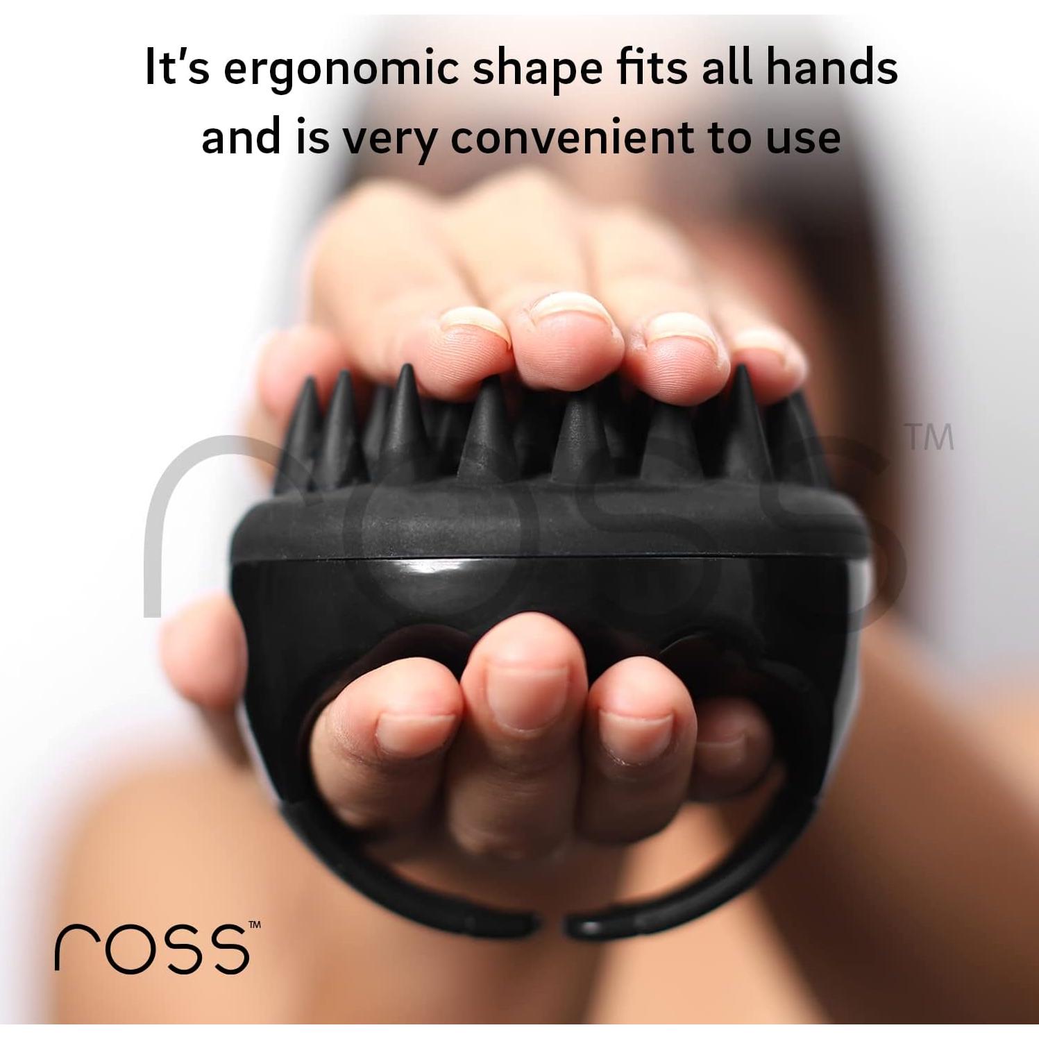 Cepillo Masajeador de Cuero Cabelludo Ross con Cerdas de Silicona