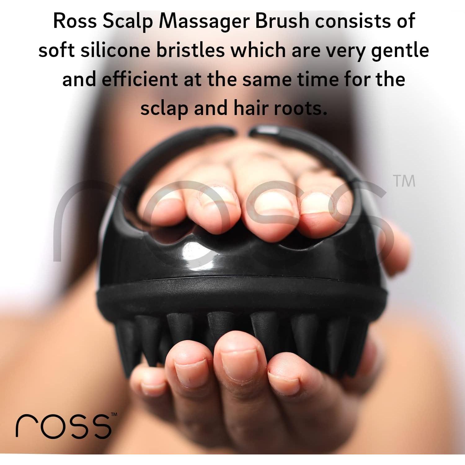 Cepillo Masajeador de Cuero Cabelludo Ross con Cerdas de Silicona