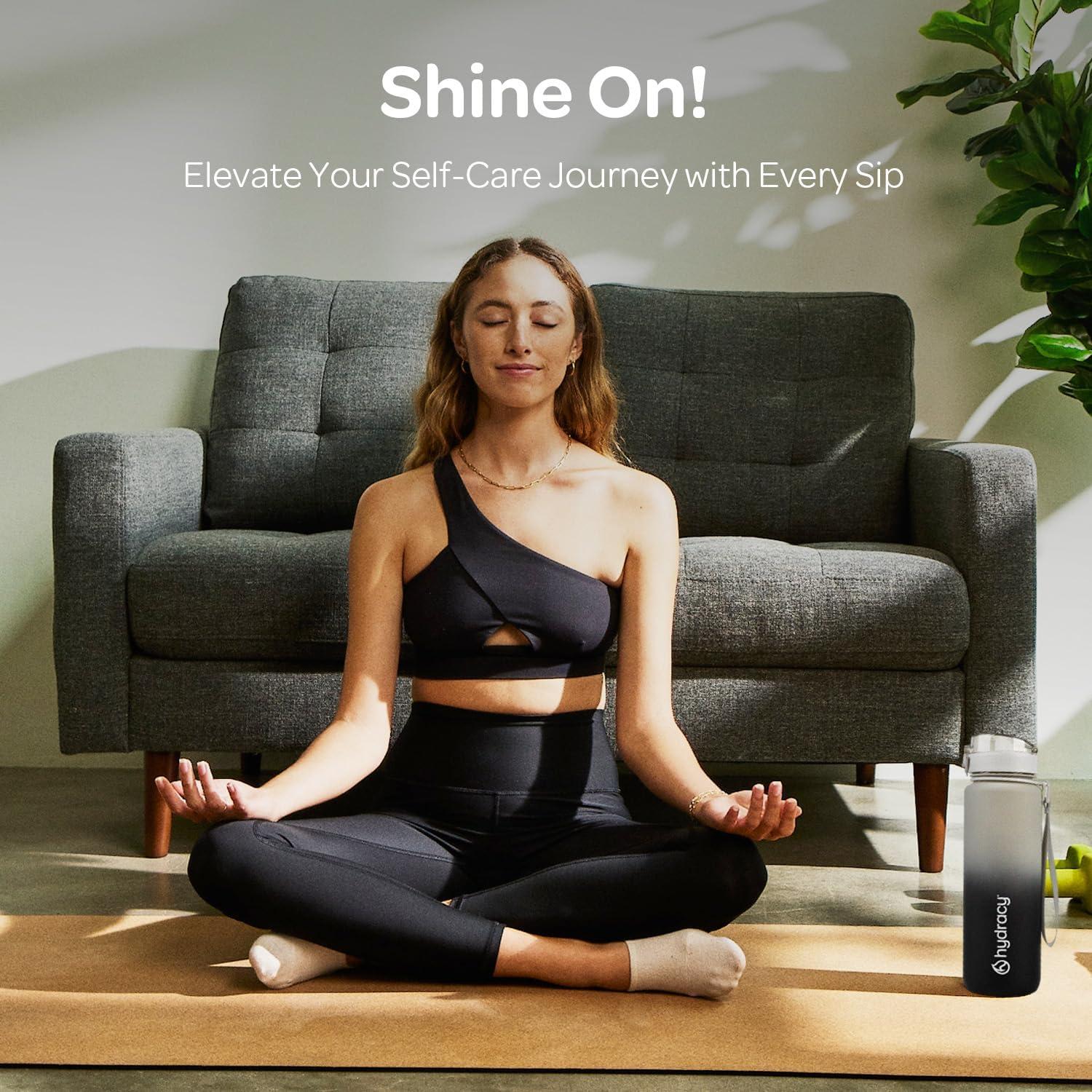 Botella de Agua Hydracy Coach 1L con Marcador de Tiempo y Infusor