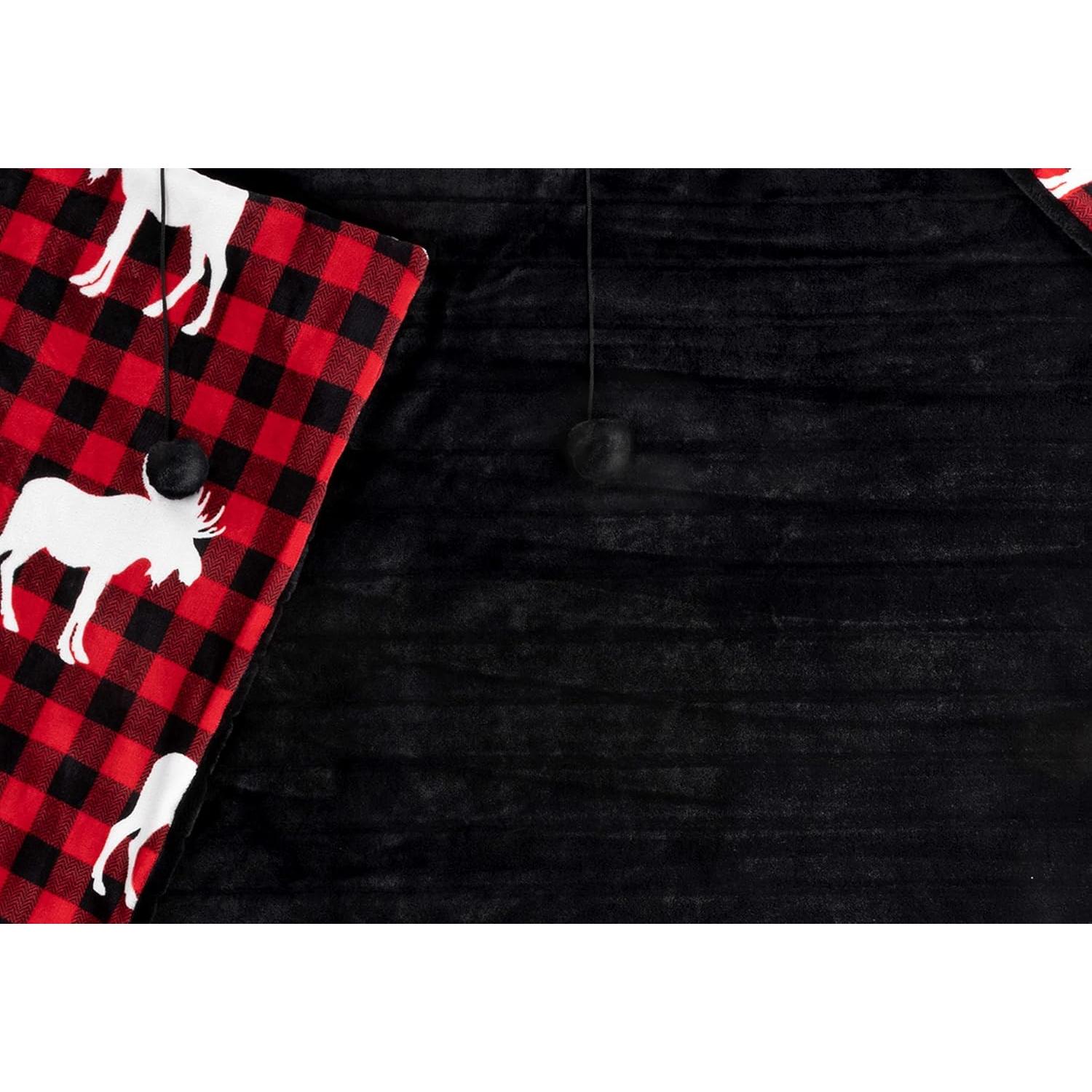 Manta con Capucha Usable Safdie 165x122 cm Rojo Cuadrillé